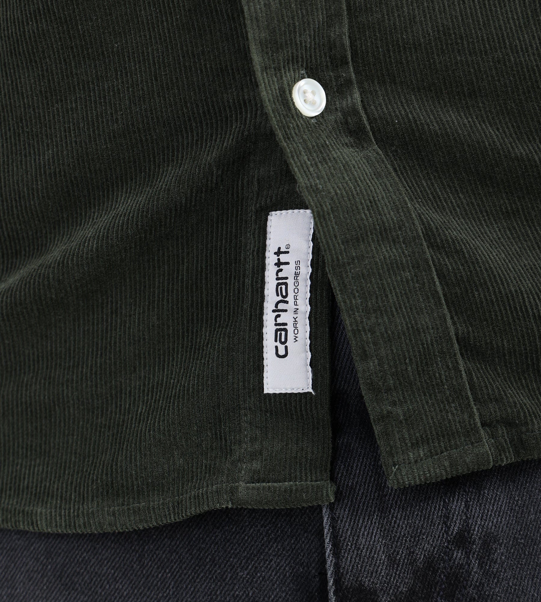 Carhartt WIP Long Sleeve Madison Fine Cord Shirt Opuntia Wax