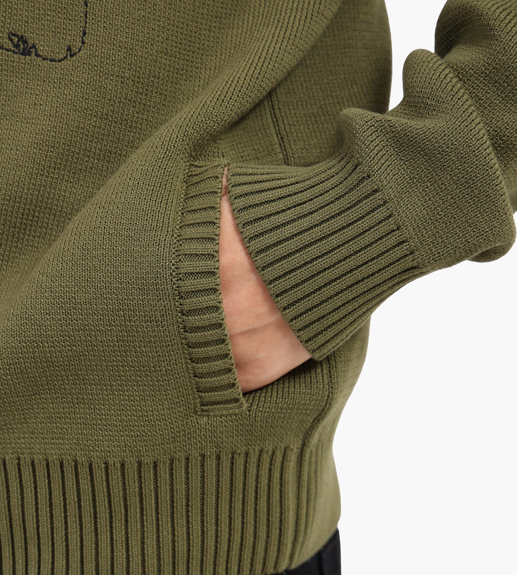 Arte Antwerp Diels Collar Cardigan Green