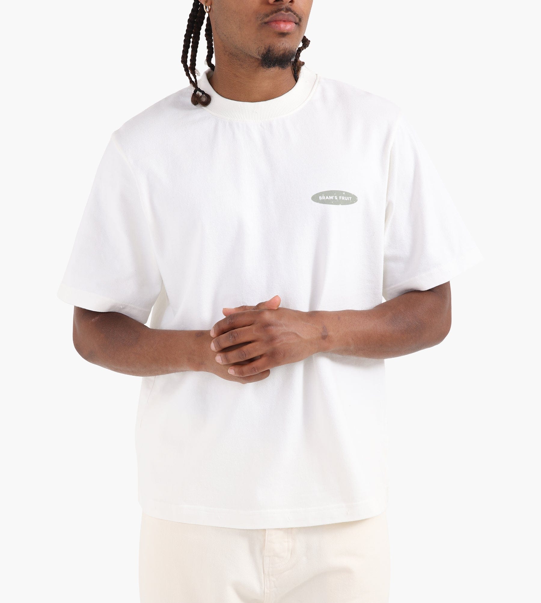 Bram's Fruit “F*ck Off” T-Shirt Distressed White