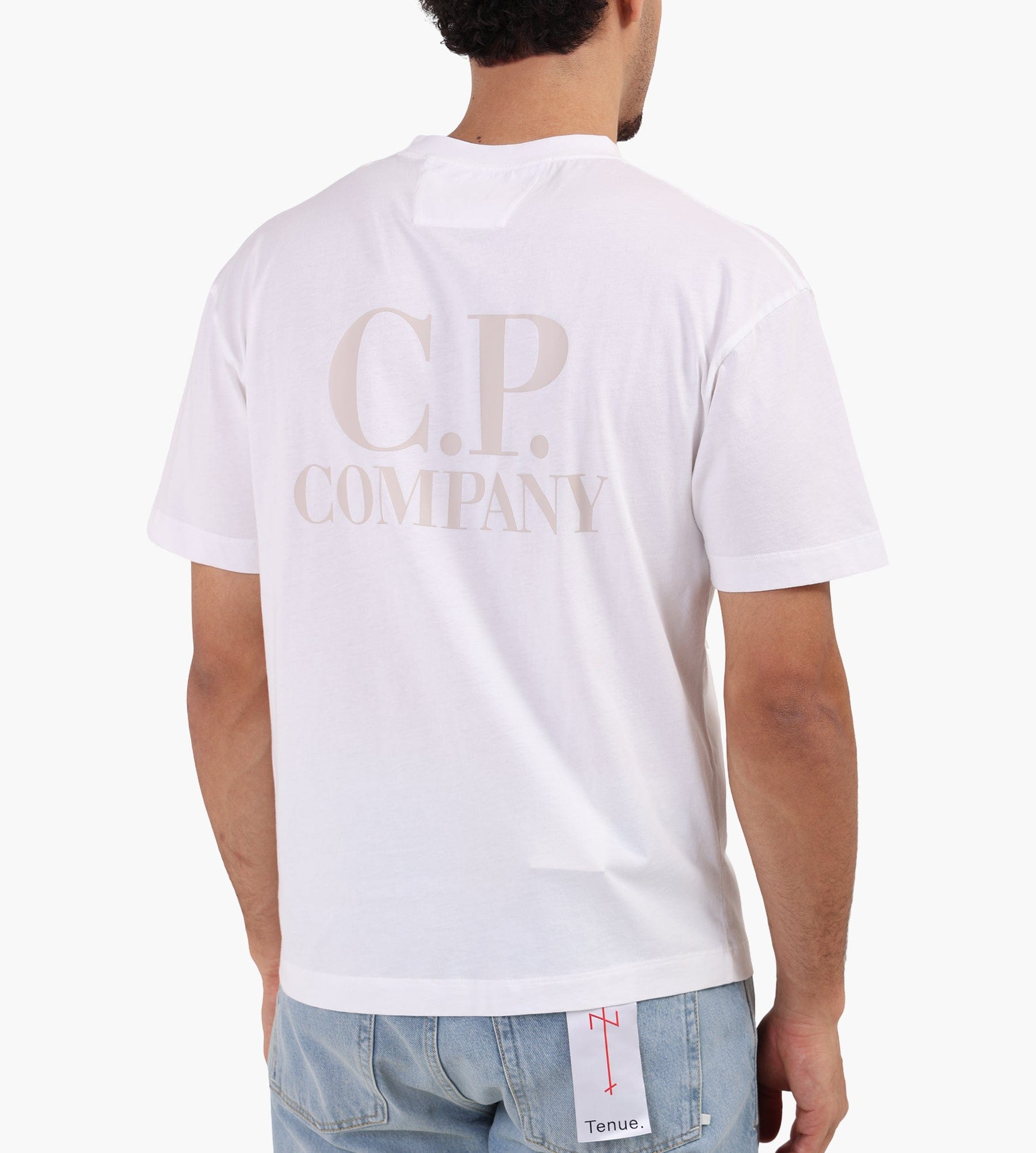 C.P. Company 30/1 Jersey Logo T-Shirt Gauze White