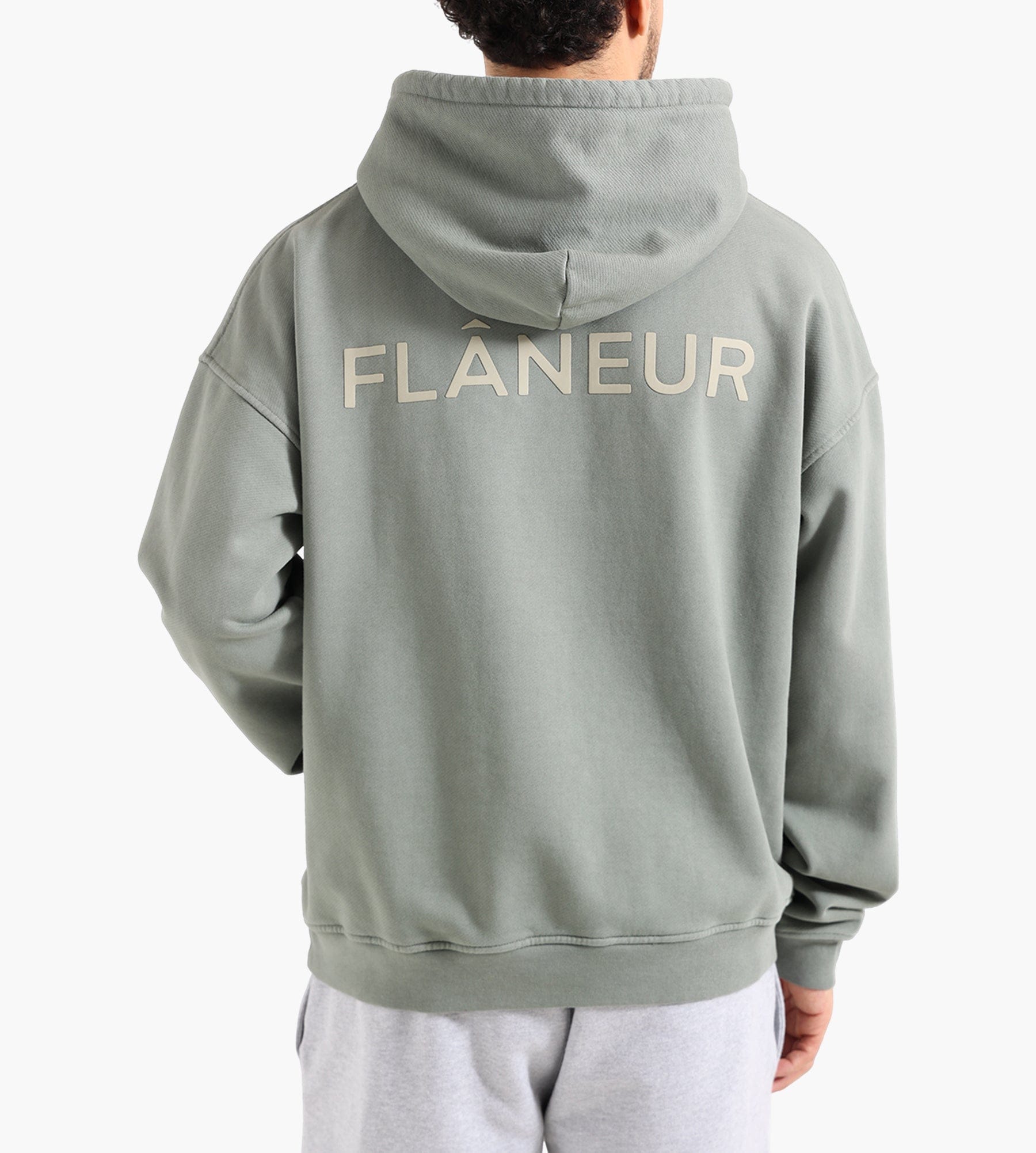 Flâneur Double Logo Hoodie Washed Sage