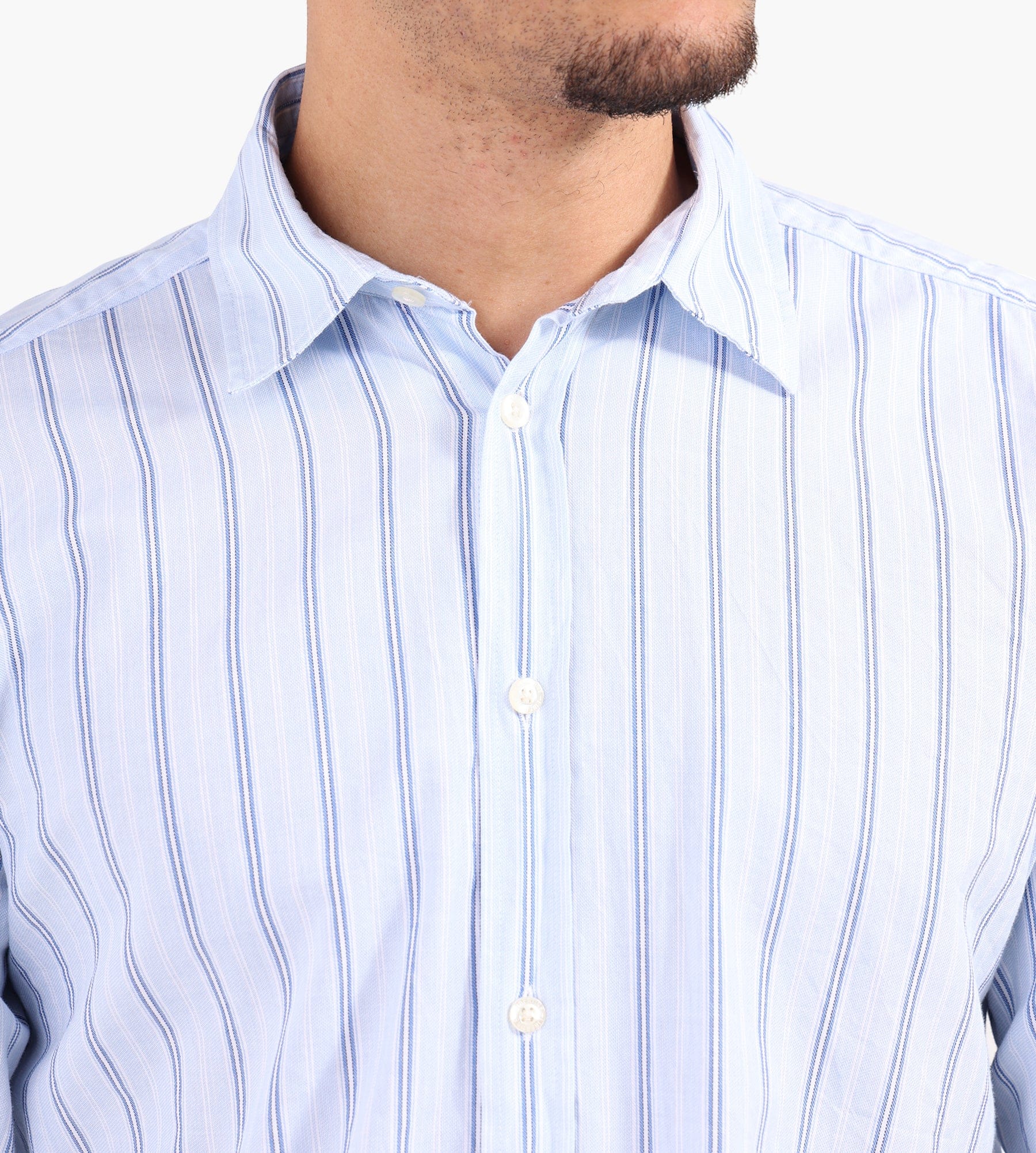 Libertine-Libertine Babylon 3635 Shirt Blue Stripe