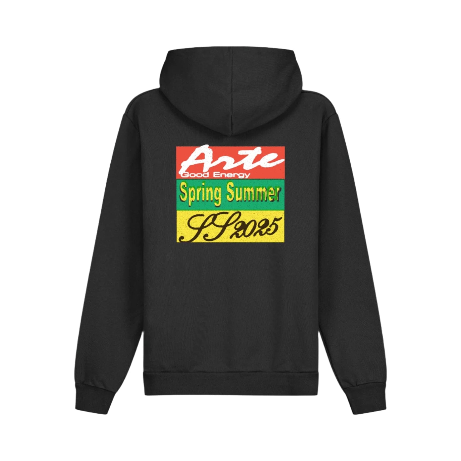 ARTE Back Multicolor Print Hoodie black