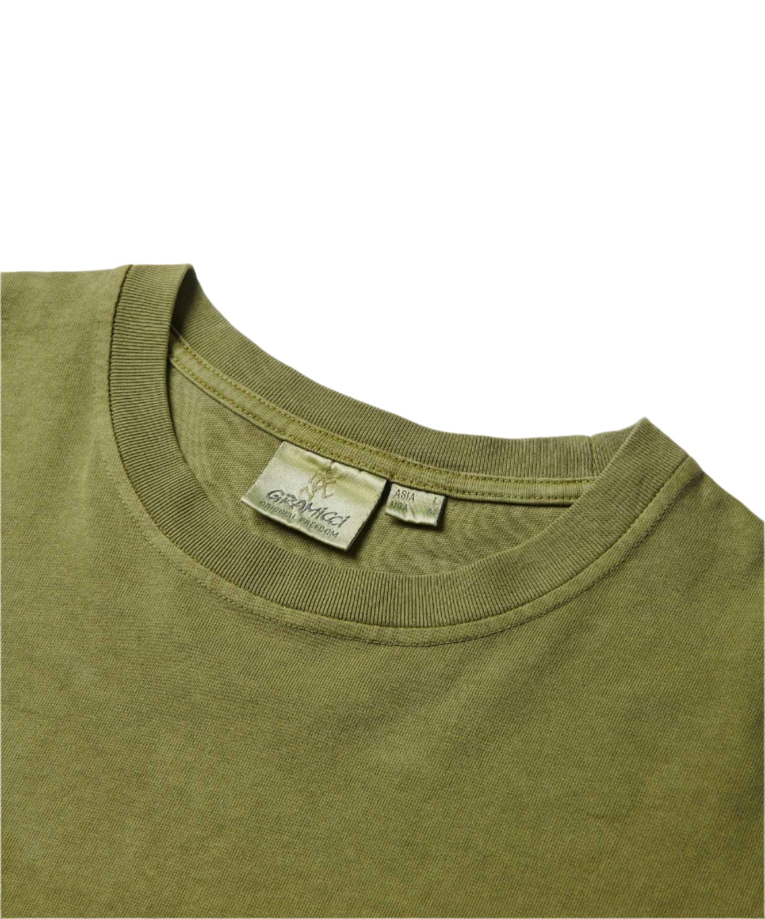 GRAMICCI One Point Tee Pigment Dyed pistachio pigment