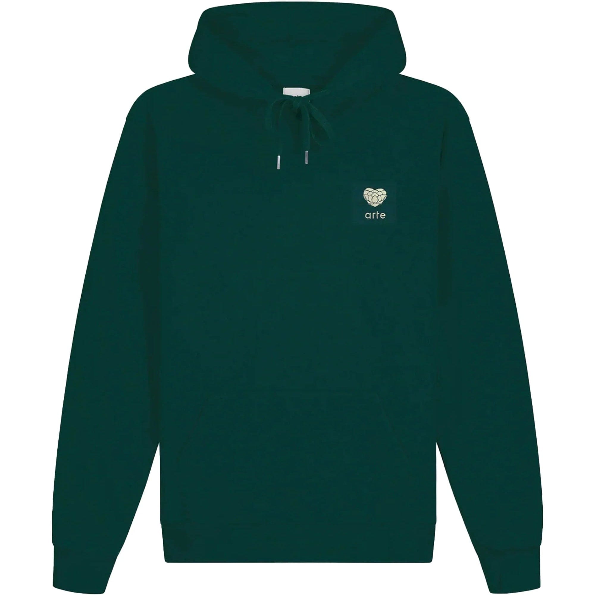 Arte Heart Flower Hoodie Green