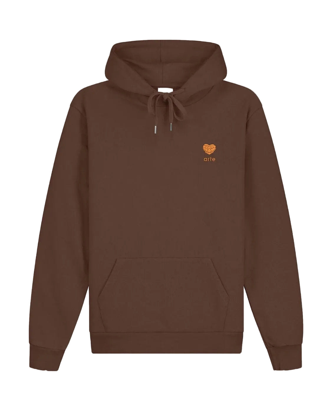 Arte Heart Flower Hoodie Brown
