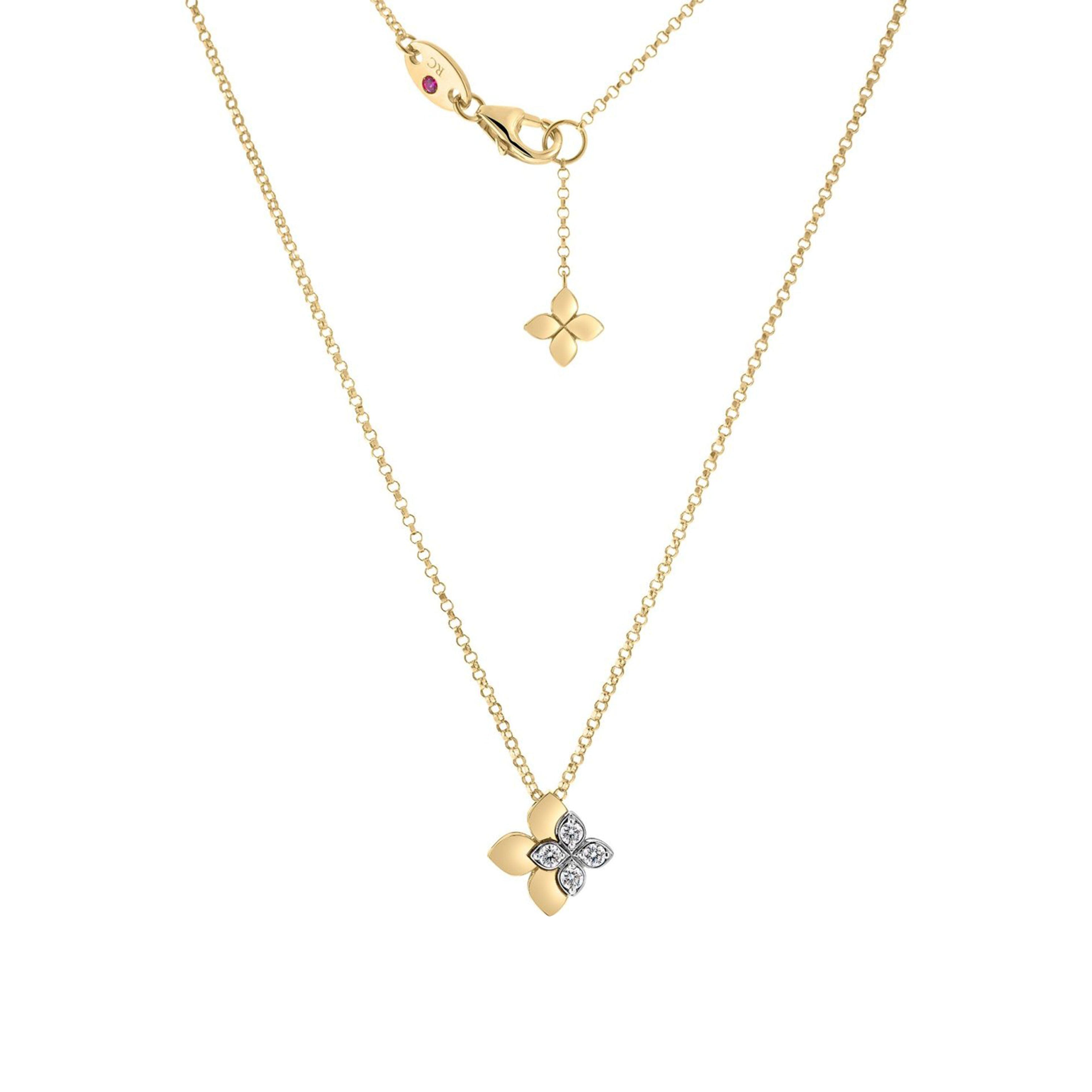Roberto Coin 18K YG Love In Verona Diamond Necklace