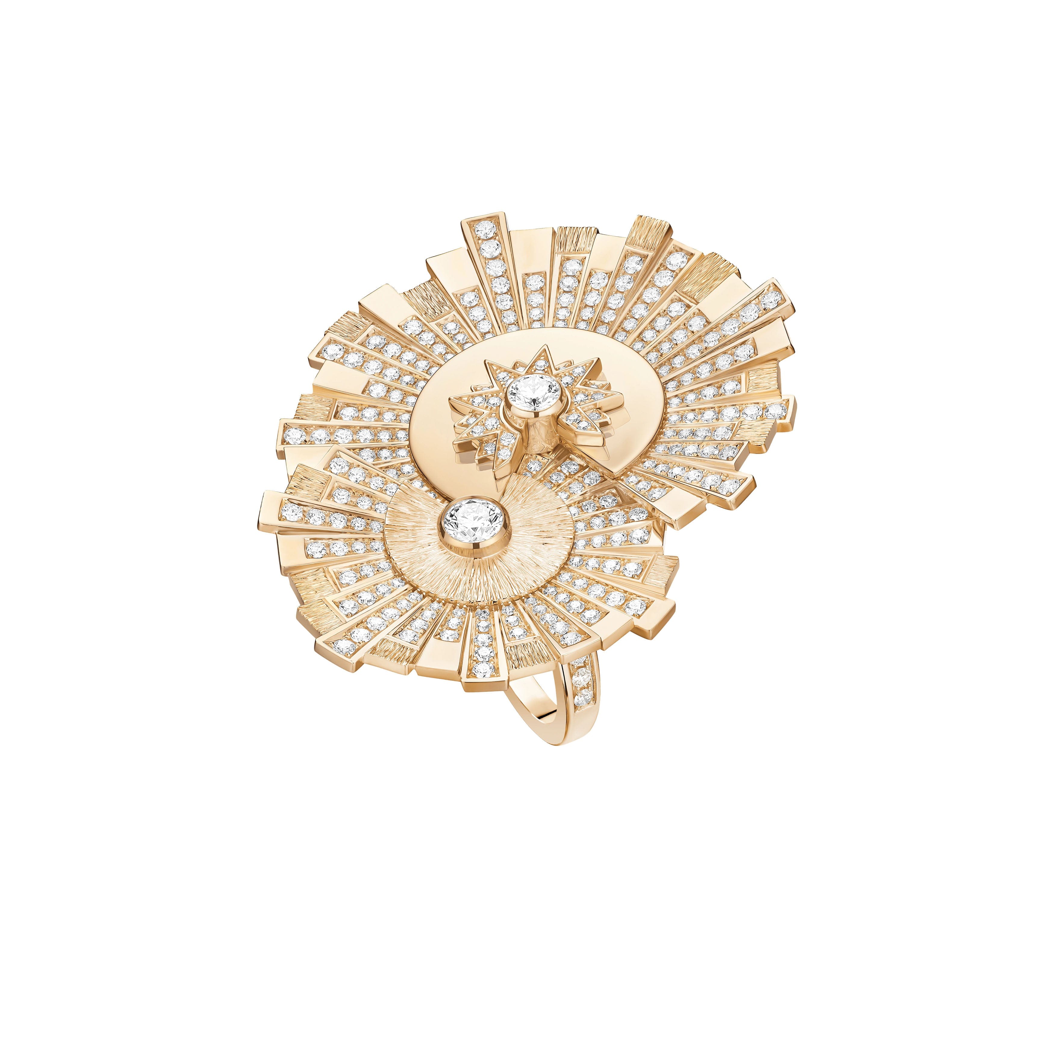 Piaget 18K Rose Gold Sunlight Palace Décor Diamond Ring