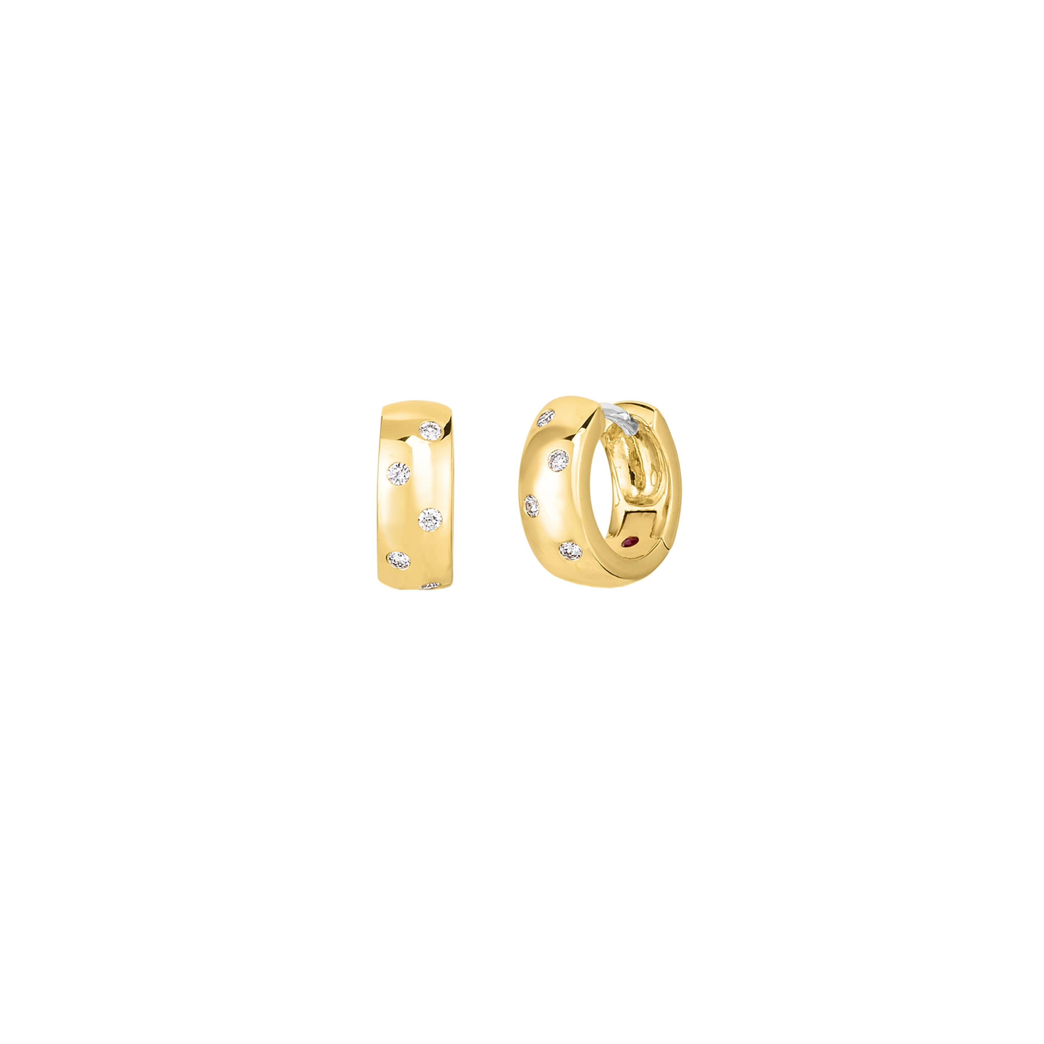 Roberto Coin Tiny Treasures 18K Yellow Gold 0.14CT Diamond Wrap Earrings