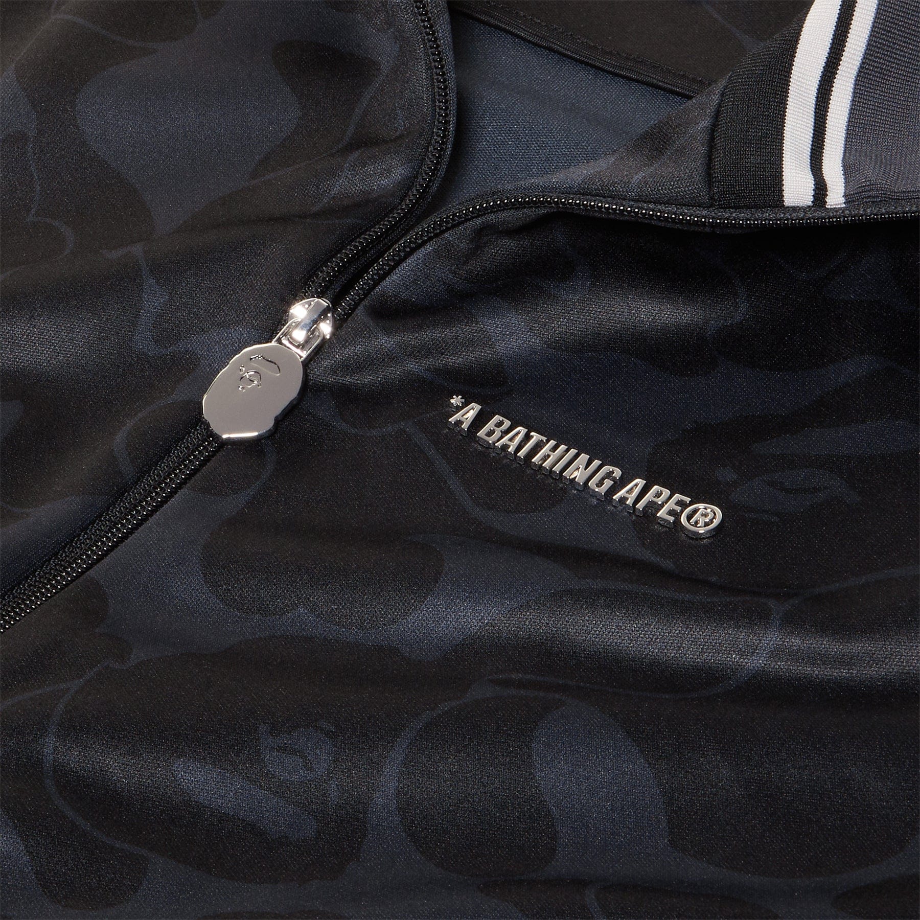 BAPE A Bathing Ape Solid Camo Bathing Ape Logo Relaxed Fit Track Jacket (Black)