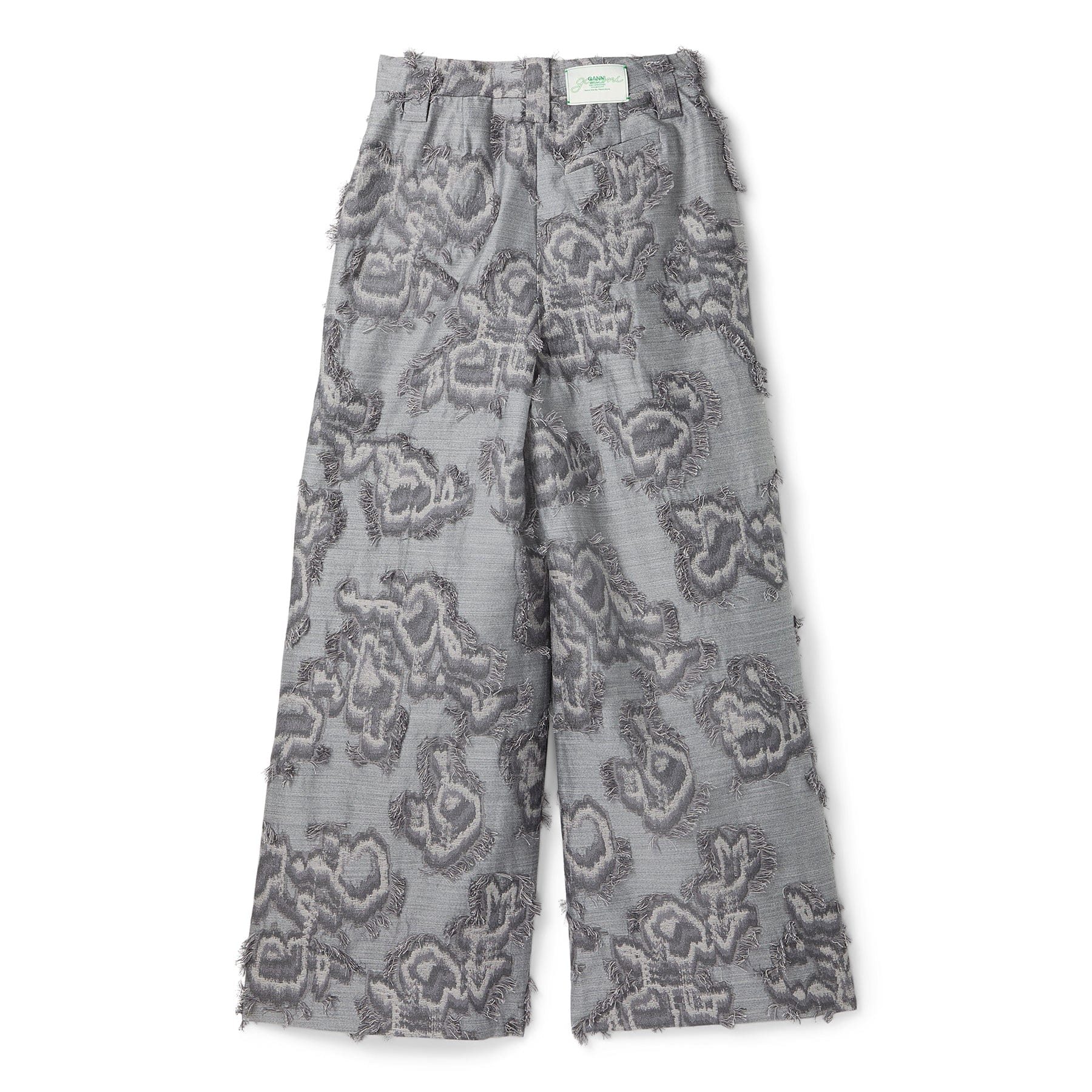 GANNI Fil Coupe Suiting Big Pleat Pants (Mockingbird)