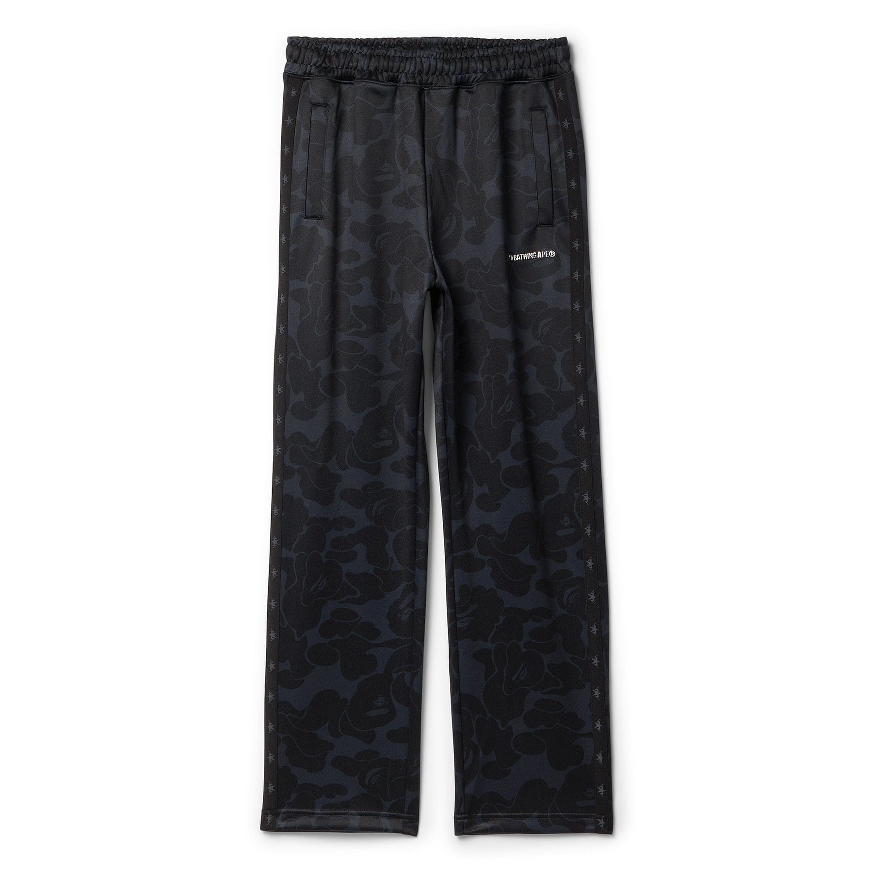 BAPE A Bathing Ape Solid Camo Bathing Ape Logo Relaxed Fit Sweat Pants (Black)