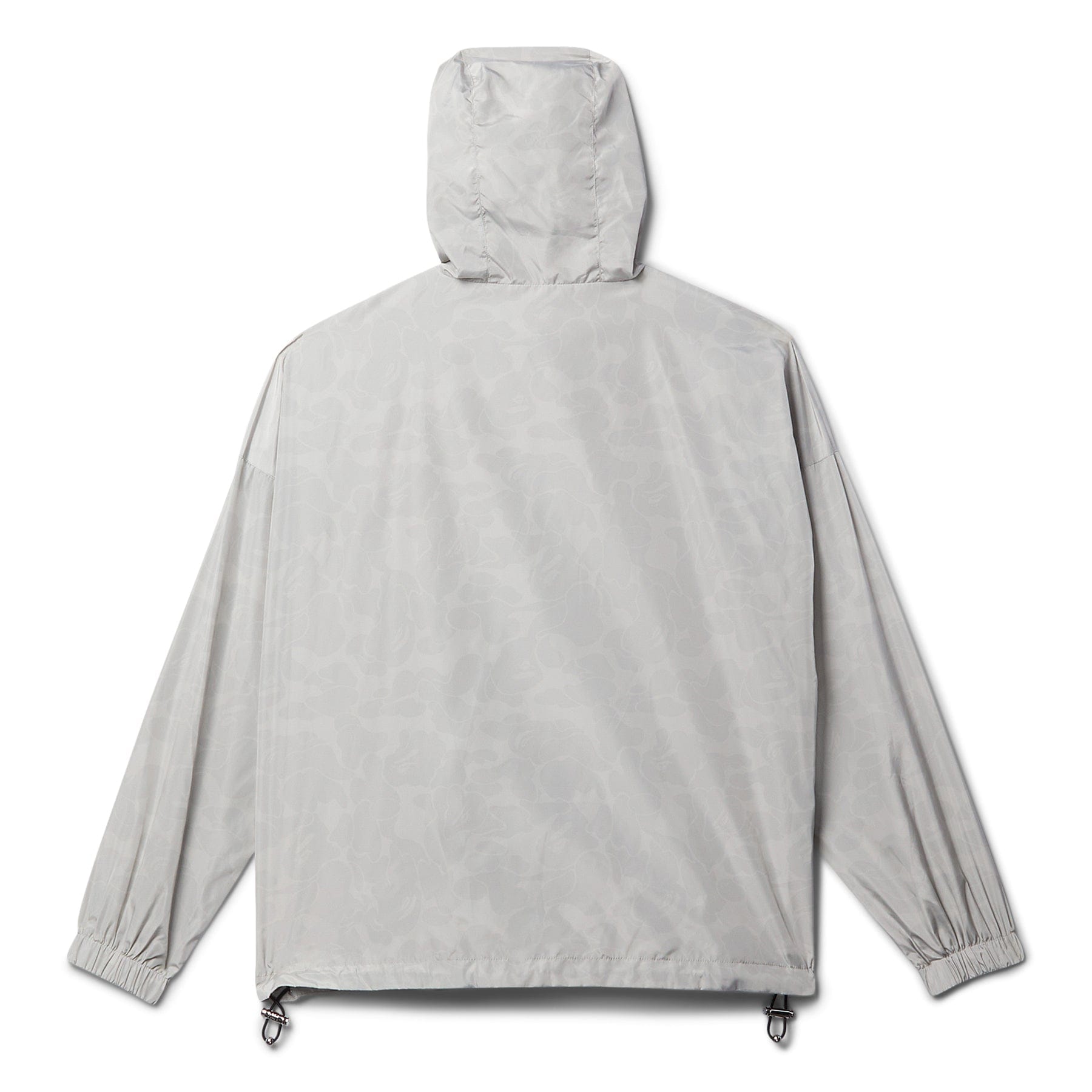 BAPE A Bathing Ape Solid Color Nylon Hooded Jacket (Gray)