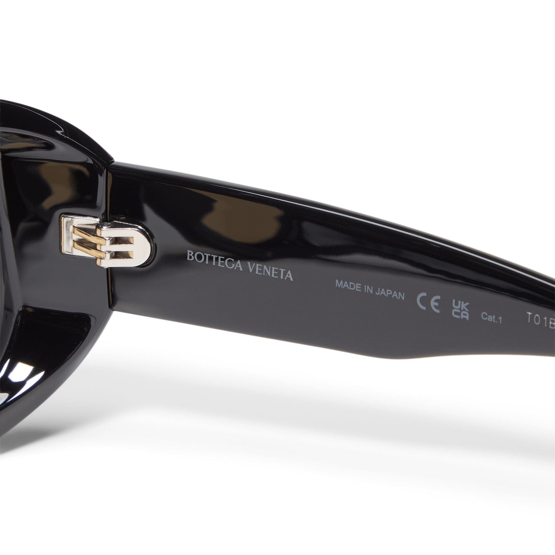Bottega Veneta Aviator Sunglasses (Black/Orange)