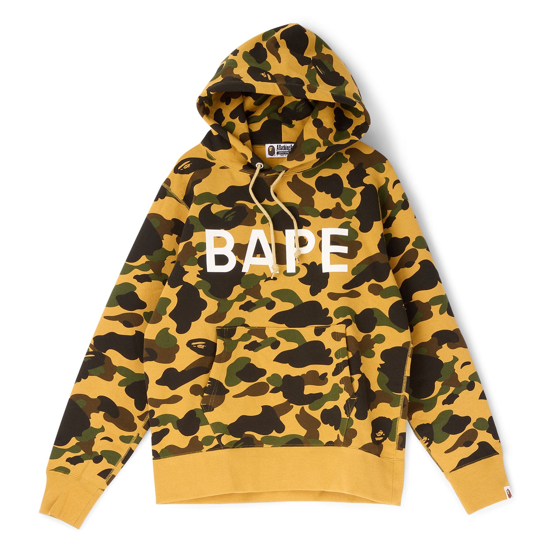BAPE A Bathing Ape 1ST Camo Bape Pullover Hoodie (Yellow)