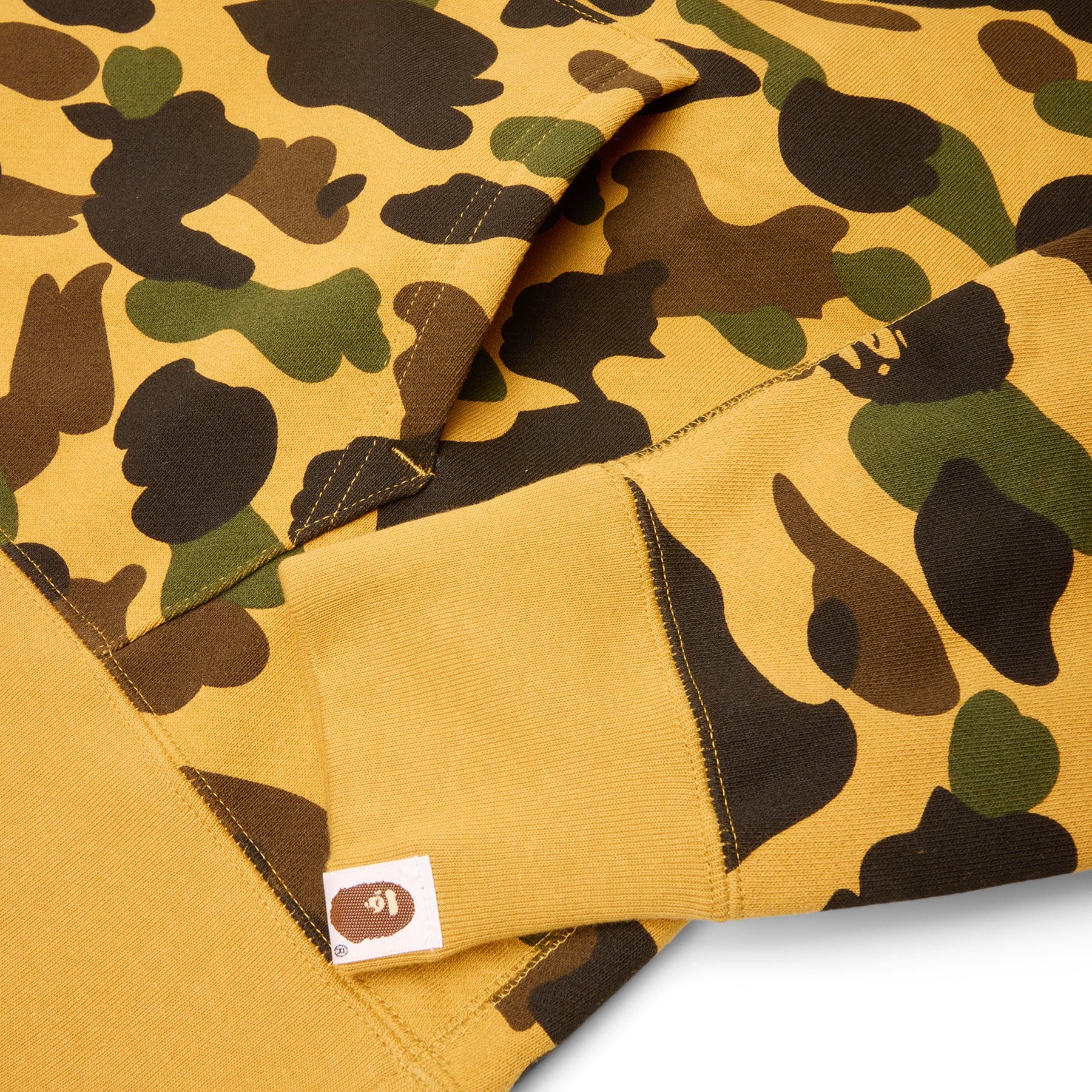 BAPE A Bathing Ape 1ST Camo Bape Pullover Hoodie (Yellow)