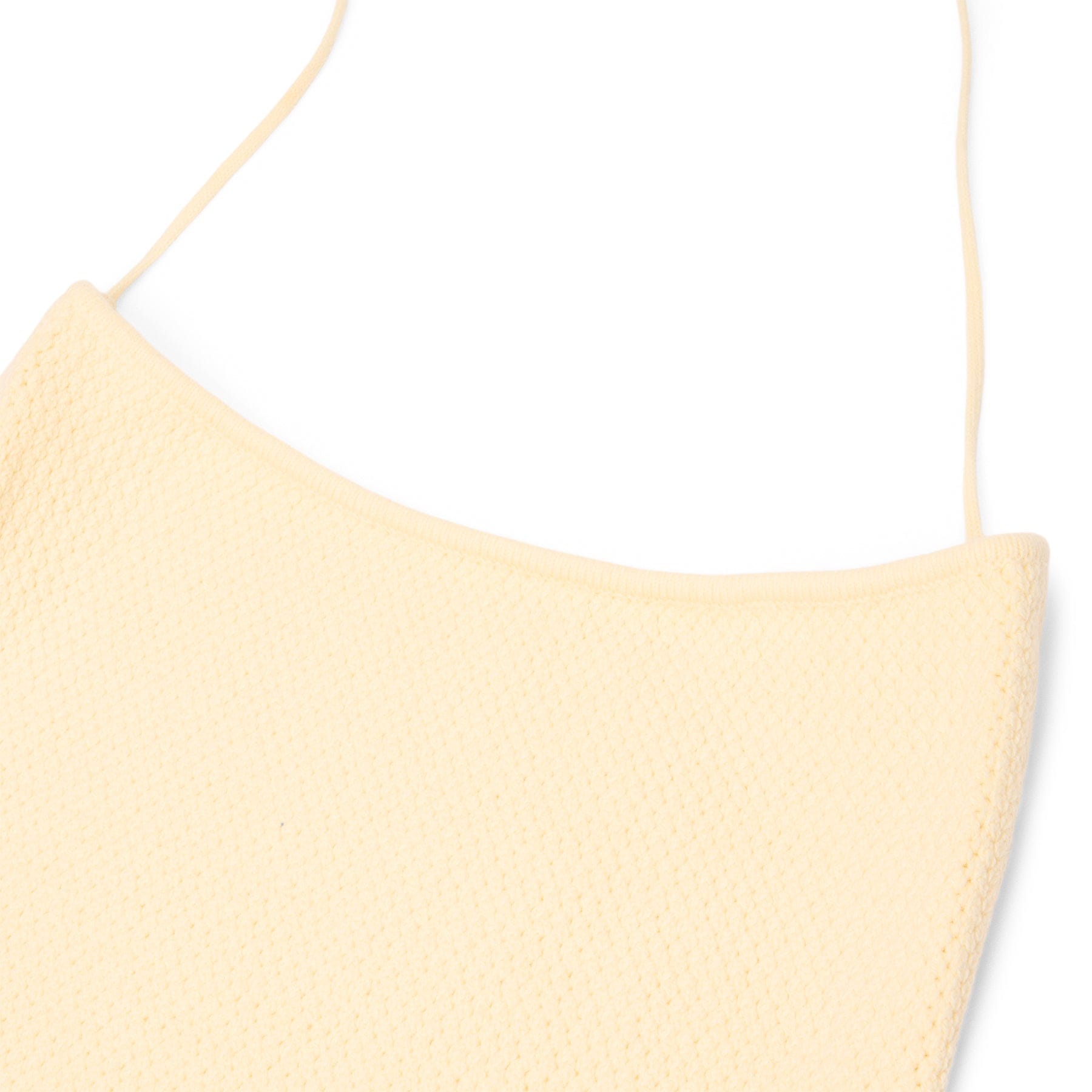 Danielle Guizio Crochet Halter Mini Dress (Honey butter)