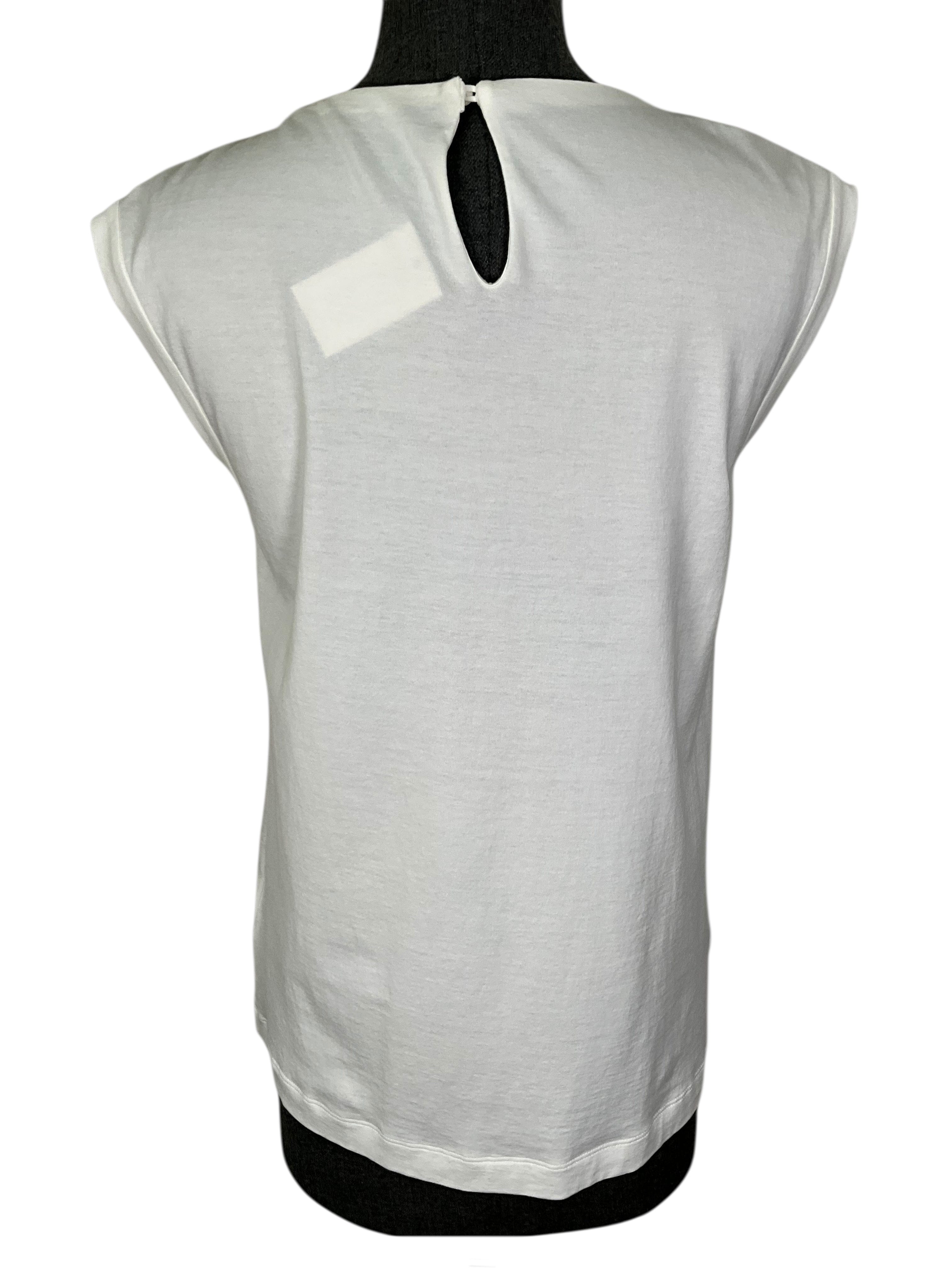 Brunello Cucinelli Cotton Sleeveless Blouse Size XS NEW