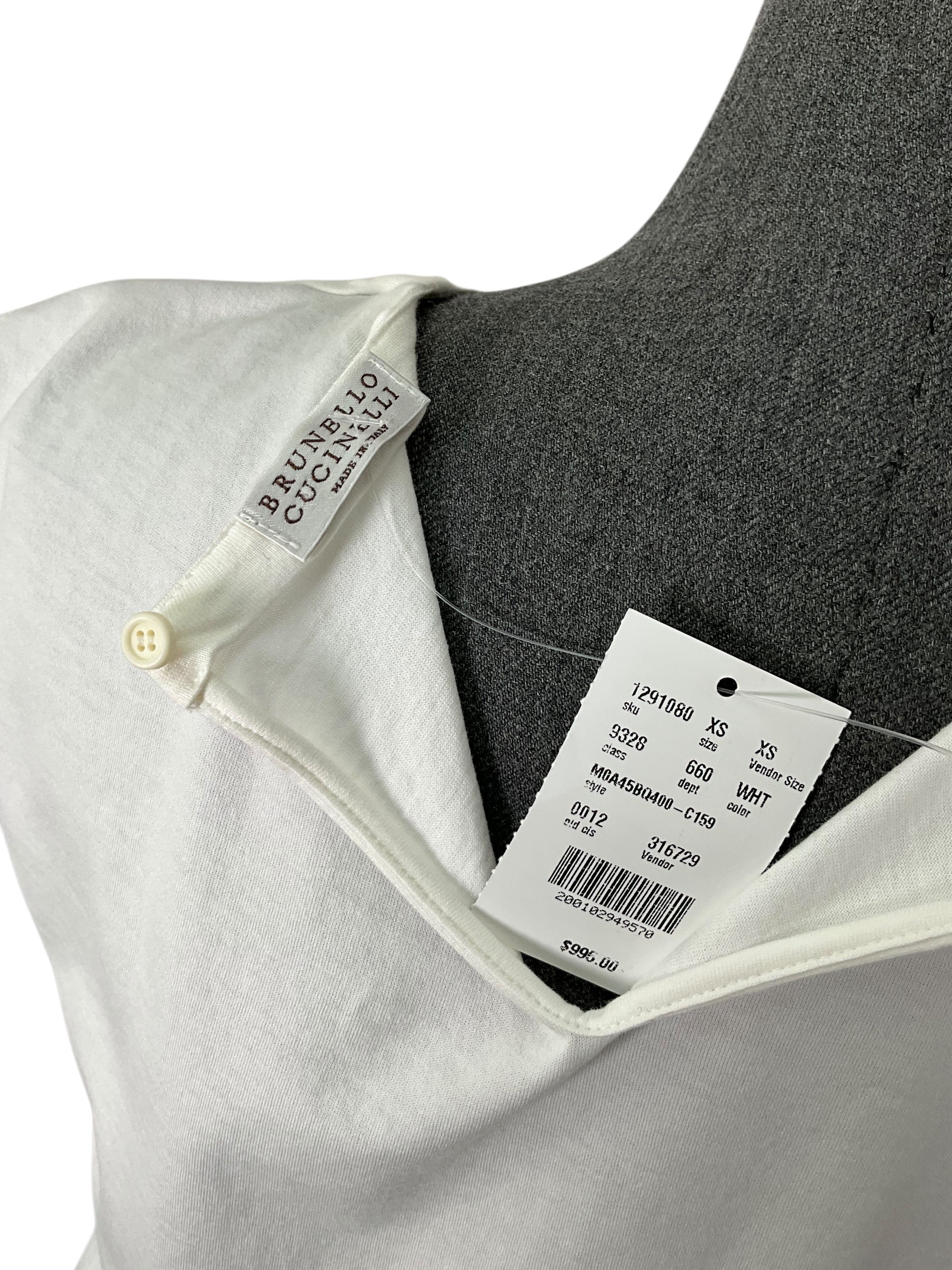 Brunello Cucinelli Cotton Sleeveless Blouse Size XS NEW