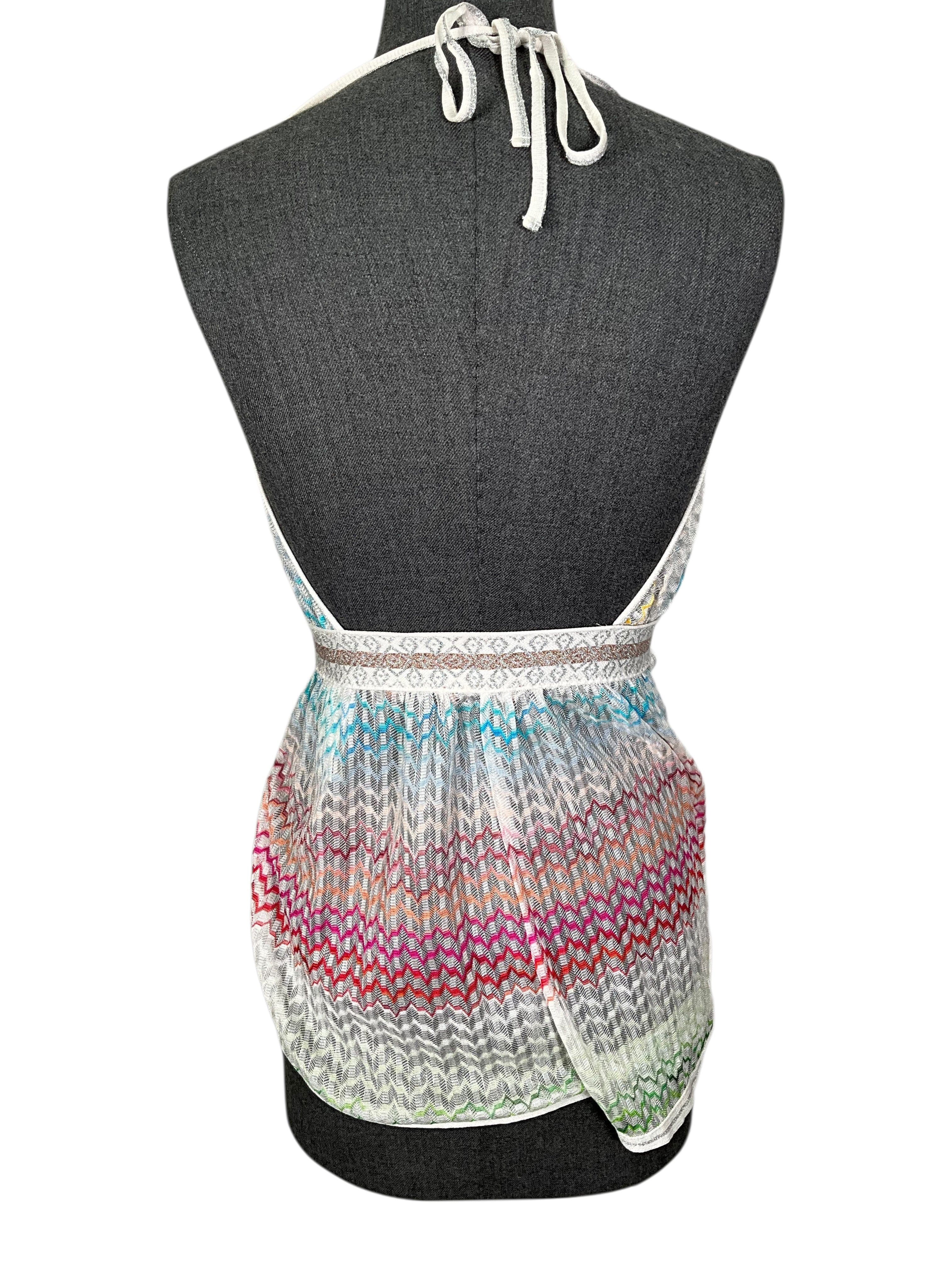 Missoni Crochet Knit Halterneck Coverup Romper Size S