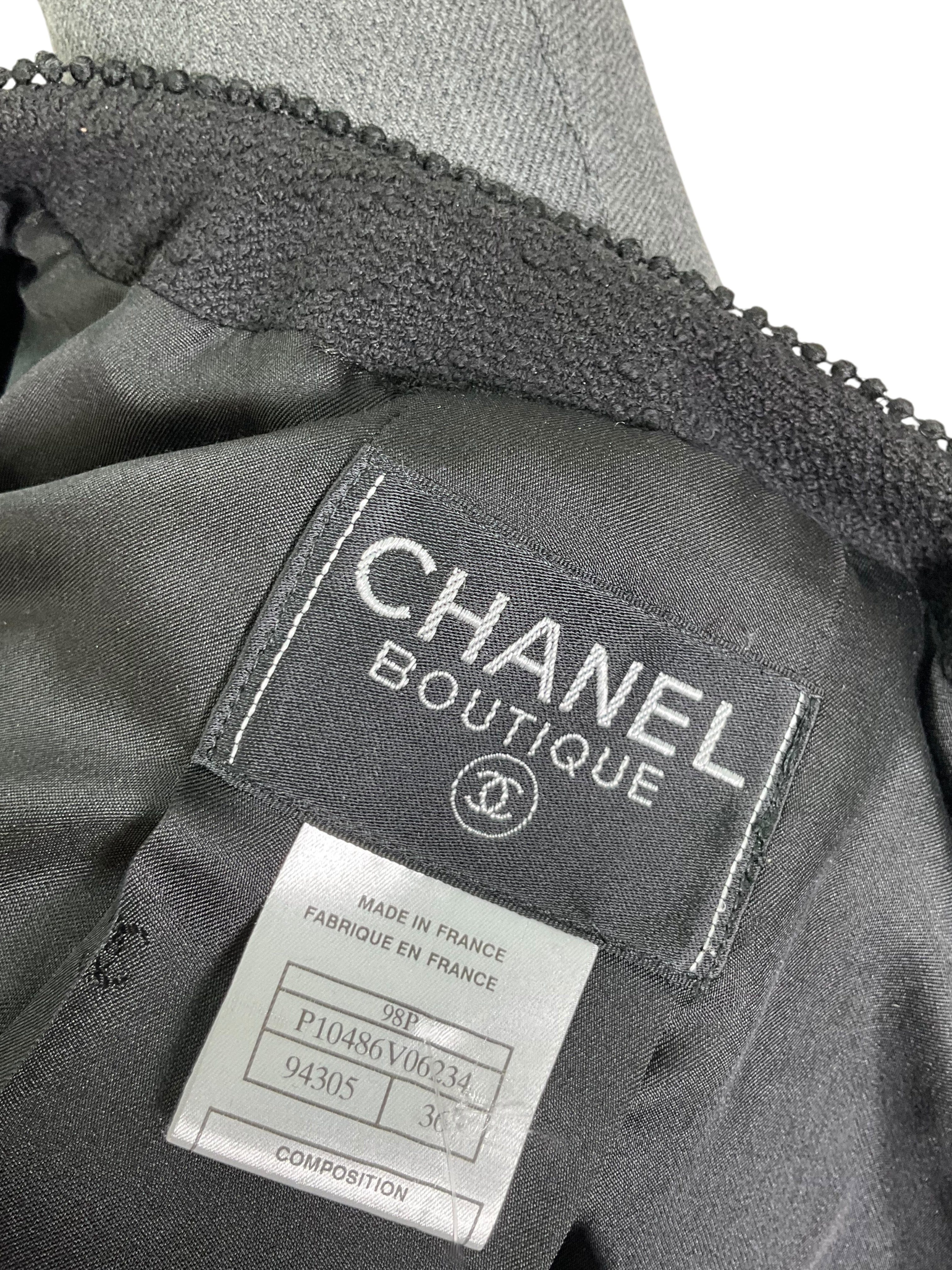 Chanel 98P Cotton Boucle Skirt Suit Size S