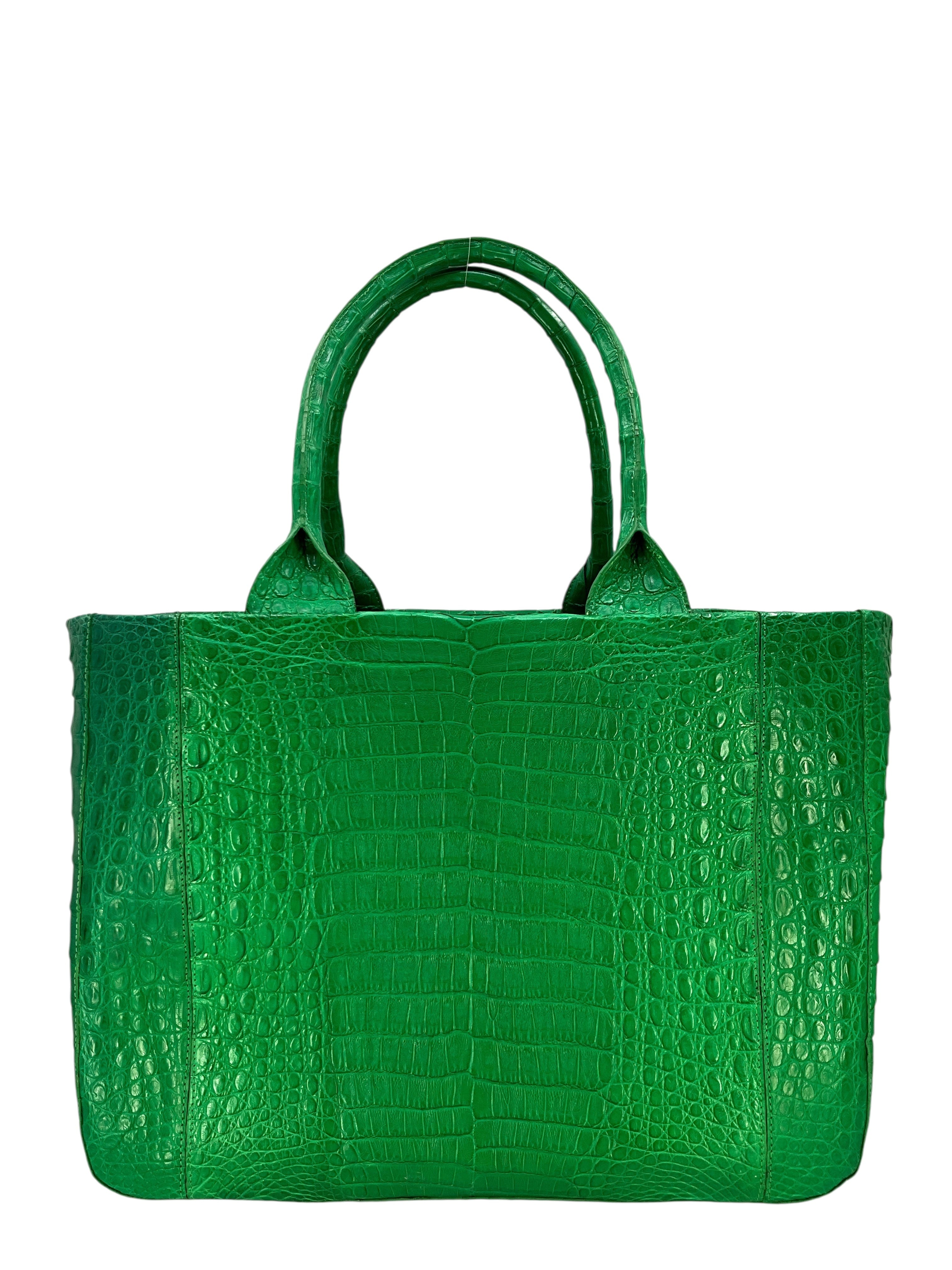 Nancy Gonzalez Large Crocodile Double Top Handle Tote Bag