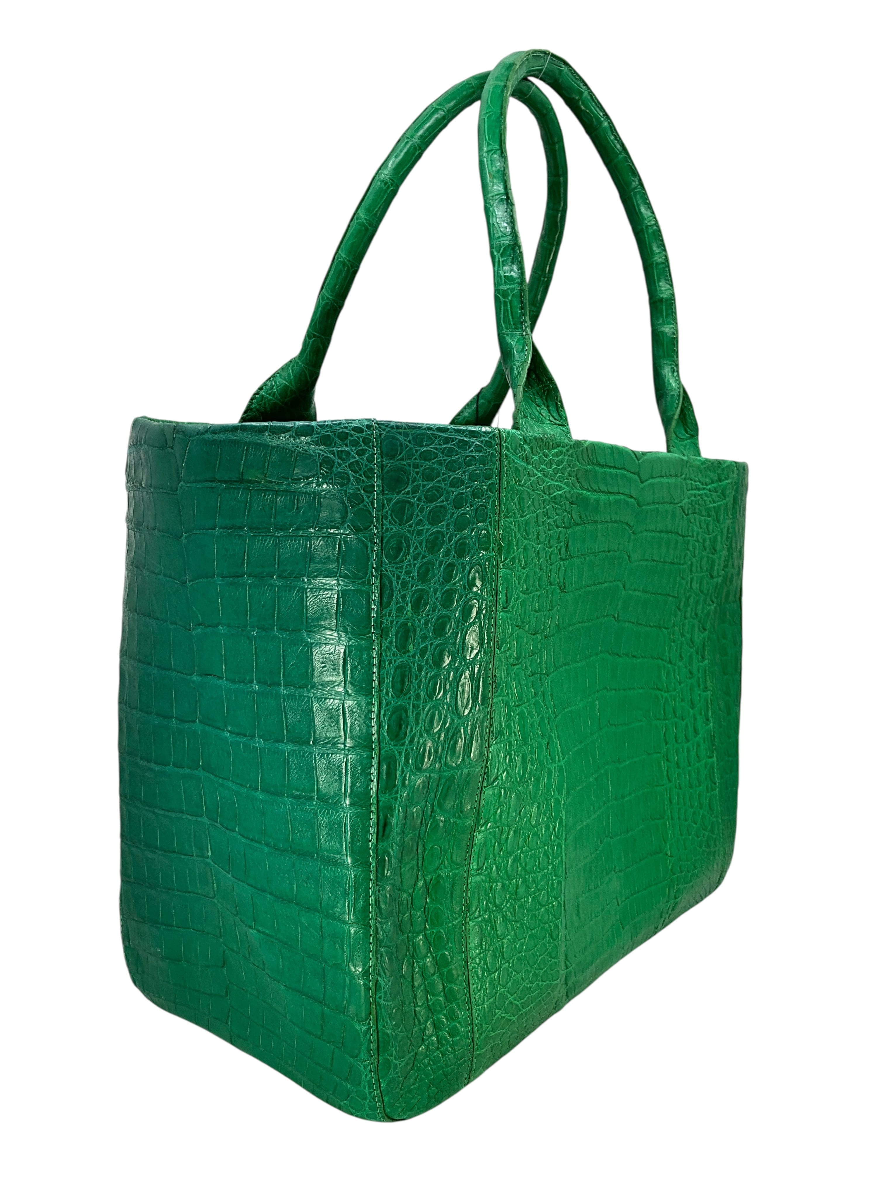 Nancy Gonzalez Large Crocodile Double Top Handle Tote Bag