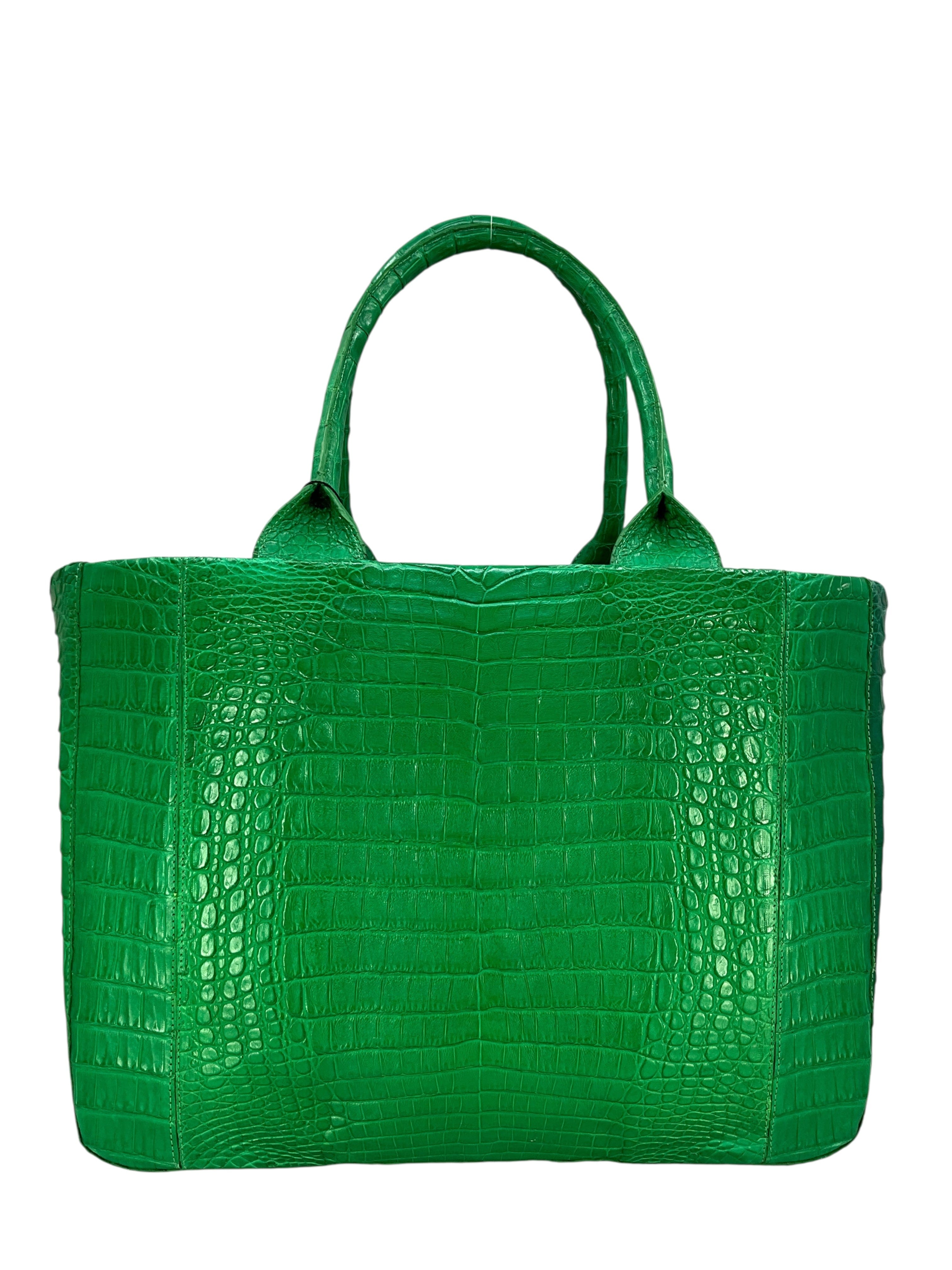Nancy Gonzalez Large Crocodile Double Top Handle Tote Bag