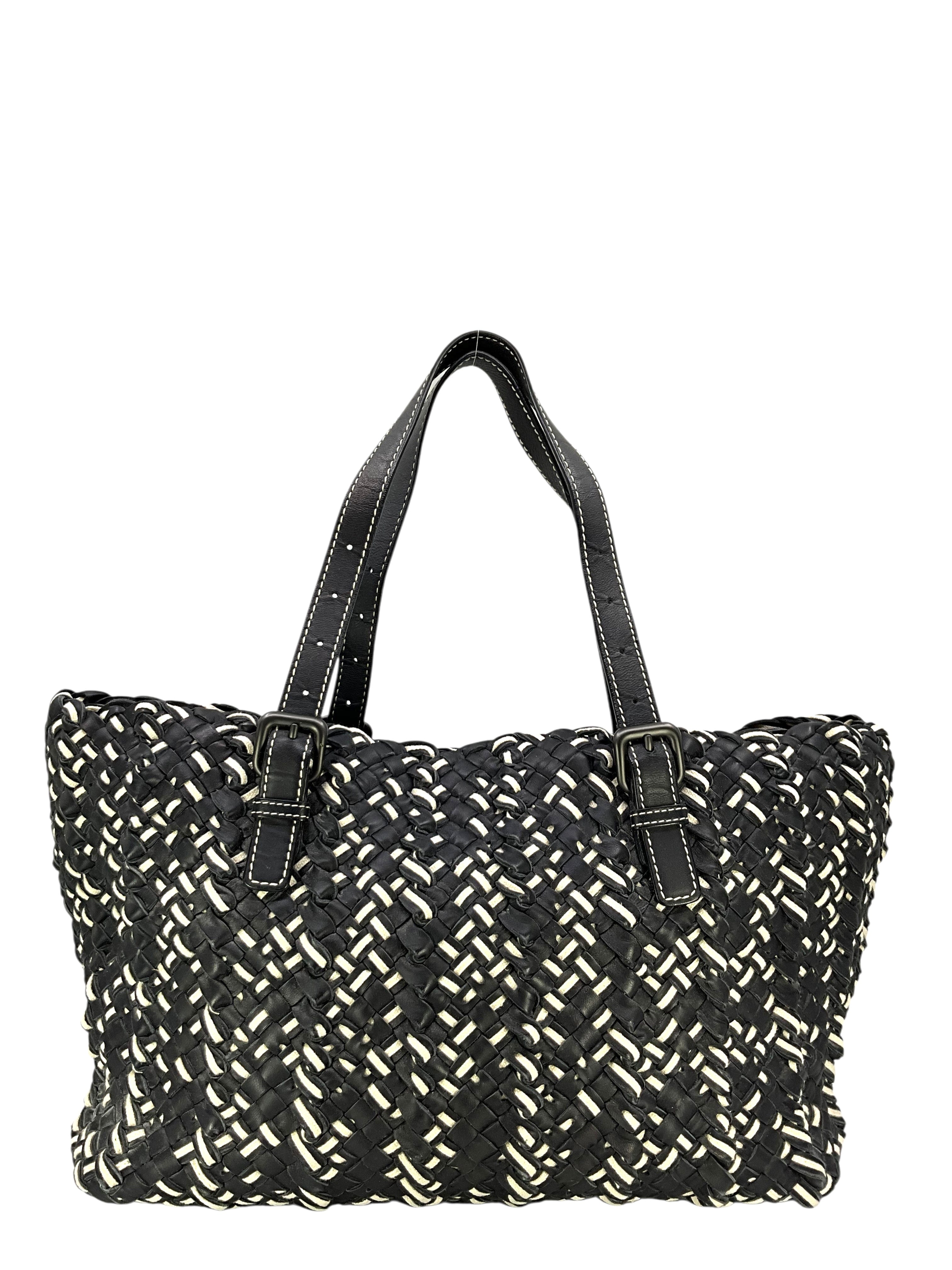 Bottega Veneta Large Leather Intrecciato Lido Tote Bag