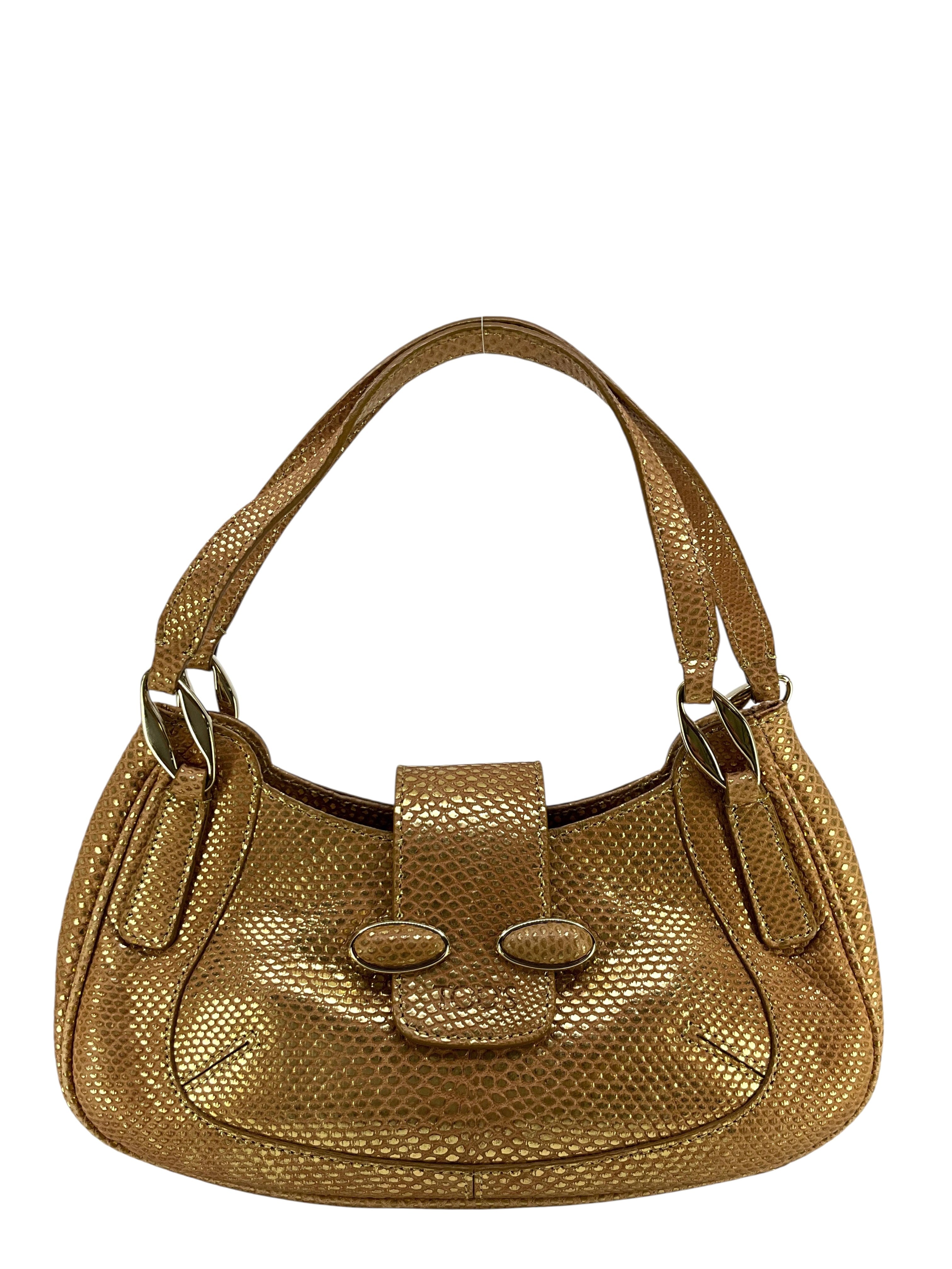 TOD'S Embossed Python Mini Handbag