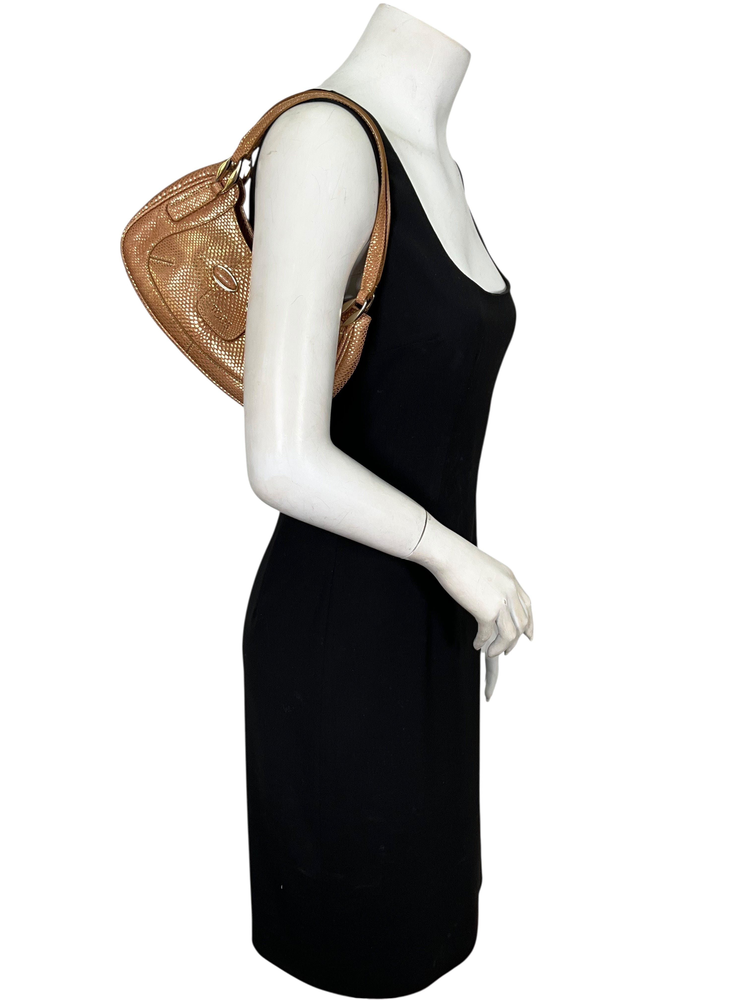 TOD'S Embossed Python Mini Handbag
