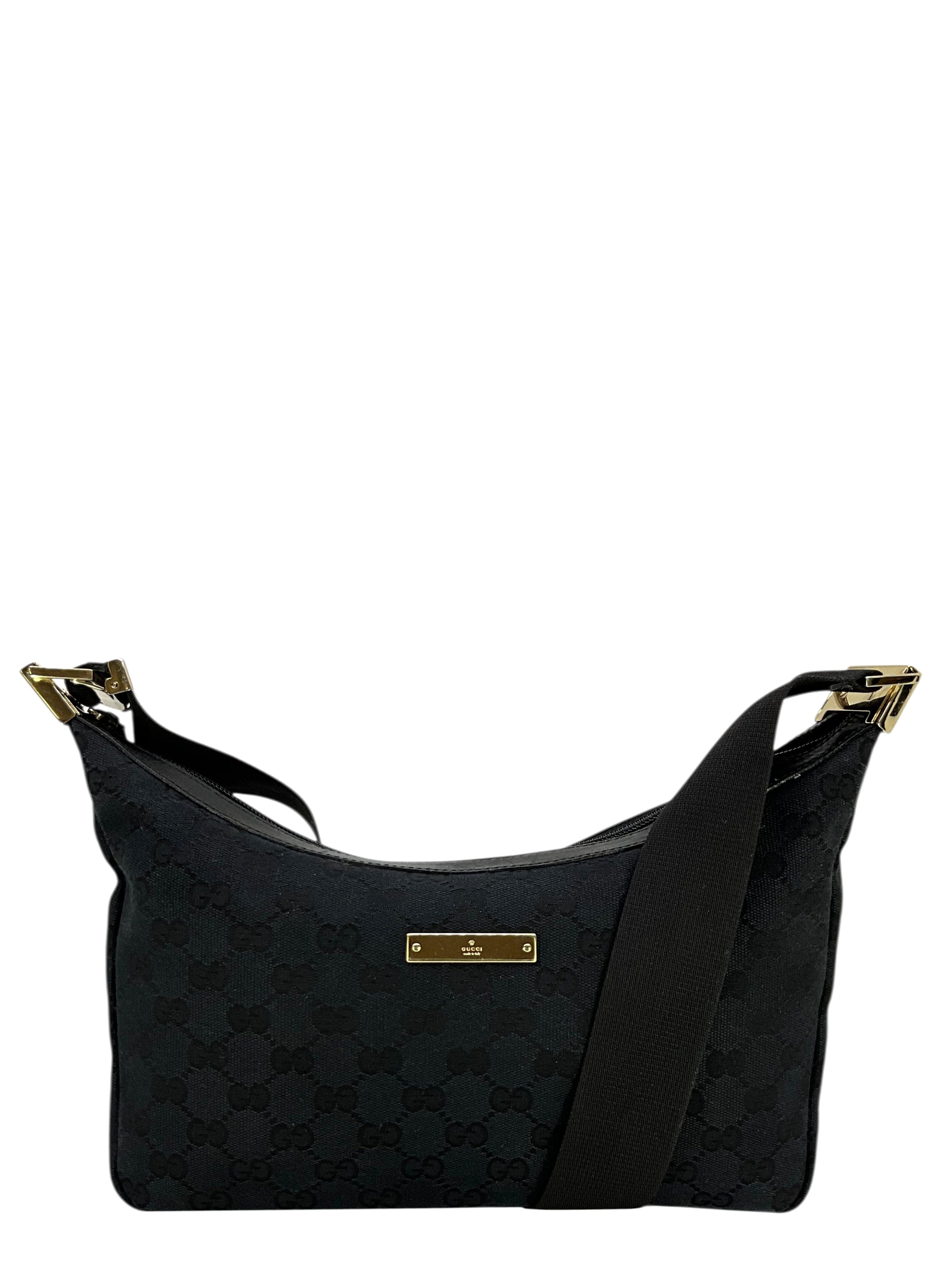 Gucci Vintage GG Monogram Canvas Shoulder Bag