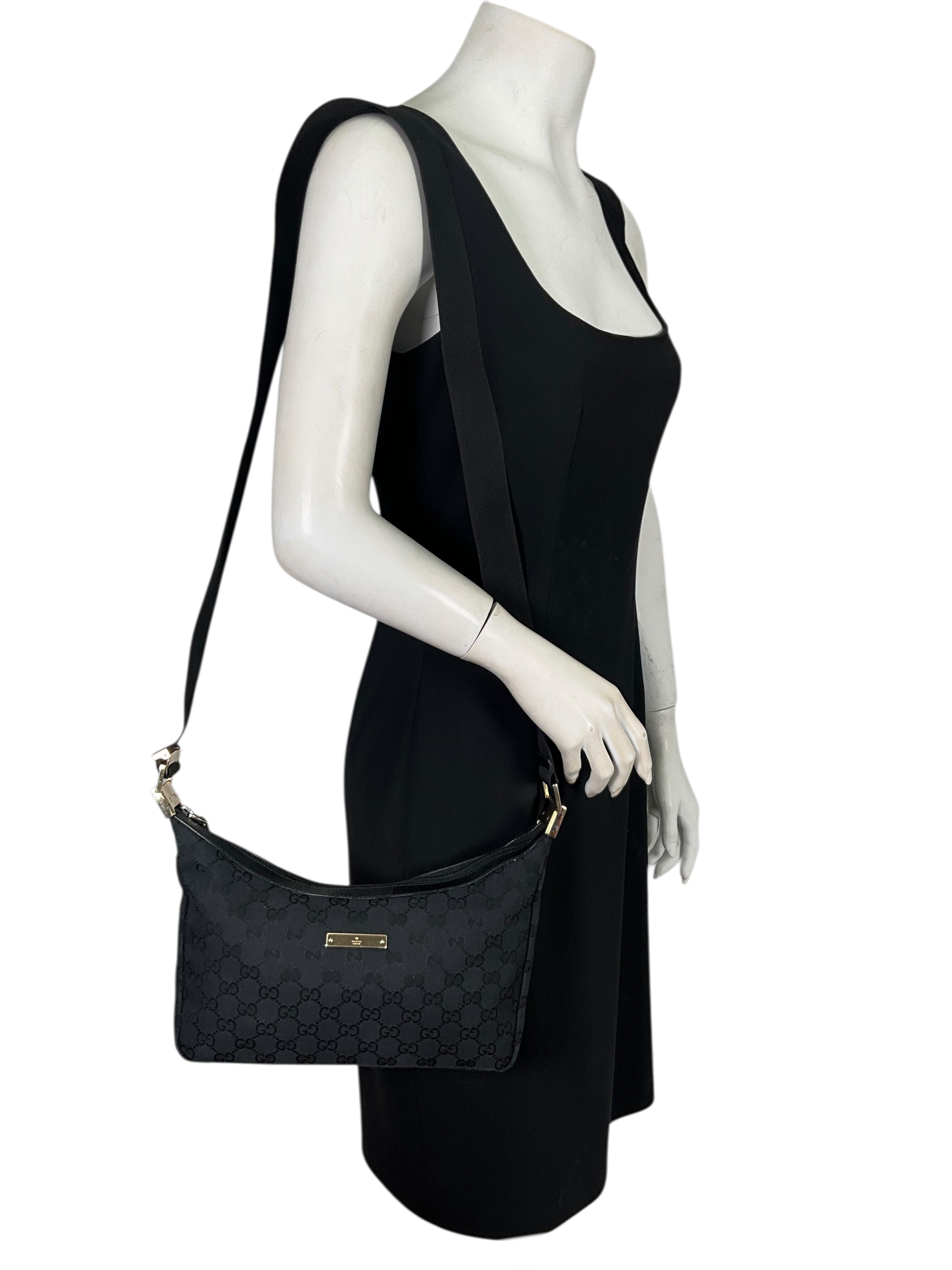 Gucci Vintage GG Monogram Canvas Shoulder Bag