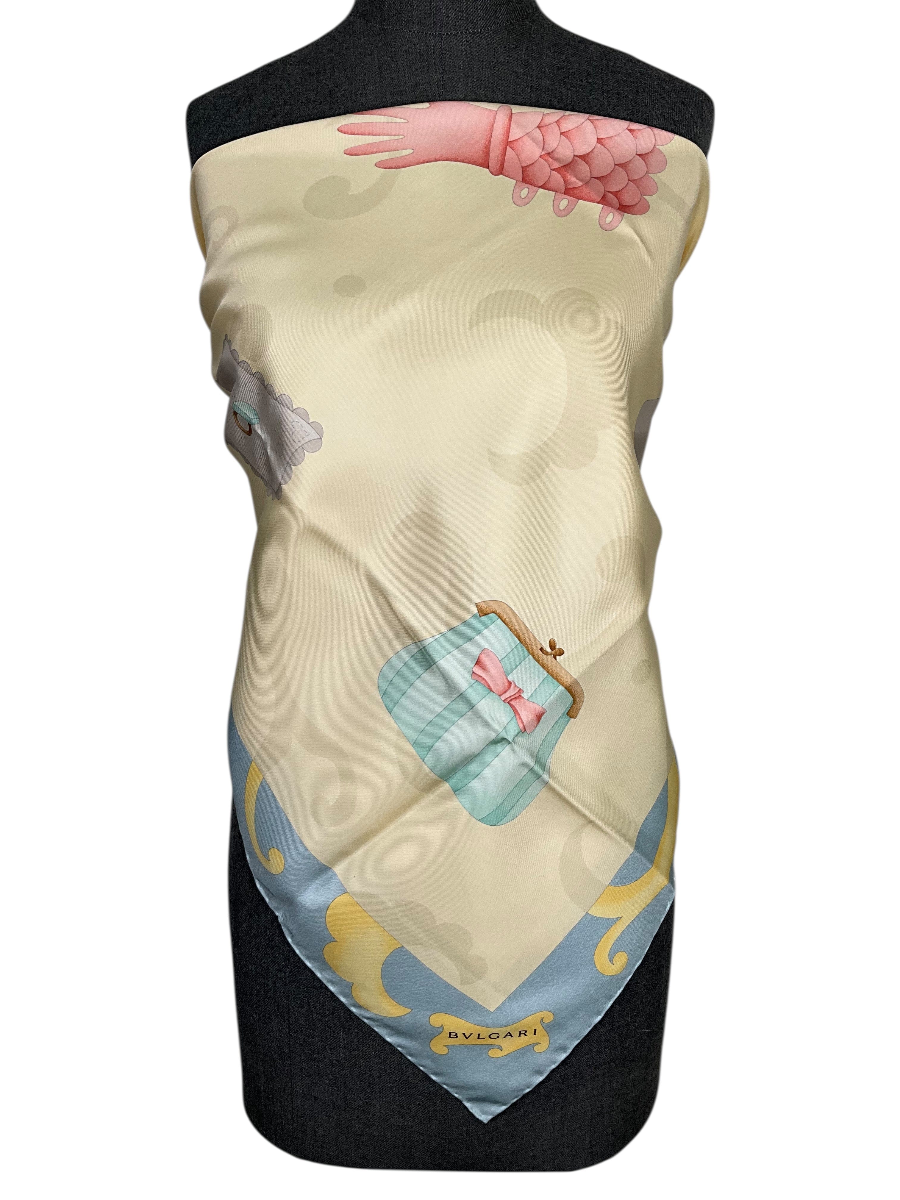 BVLGARI Silk Scarf 90 NEW