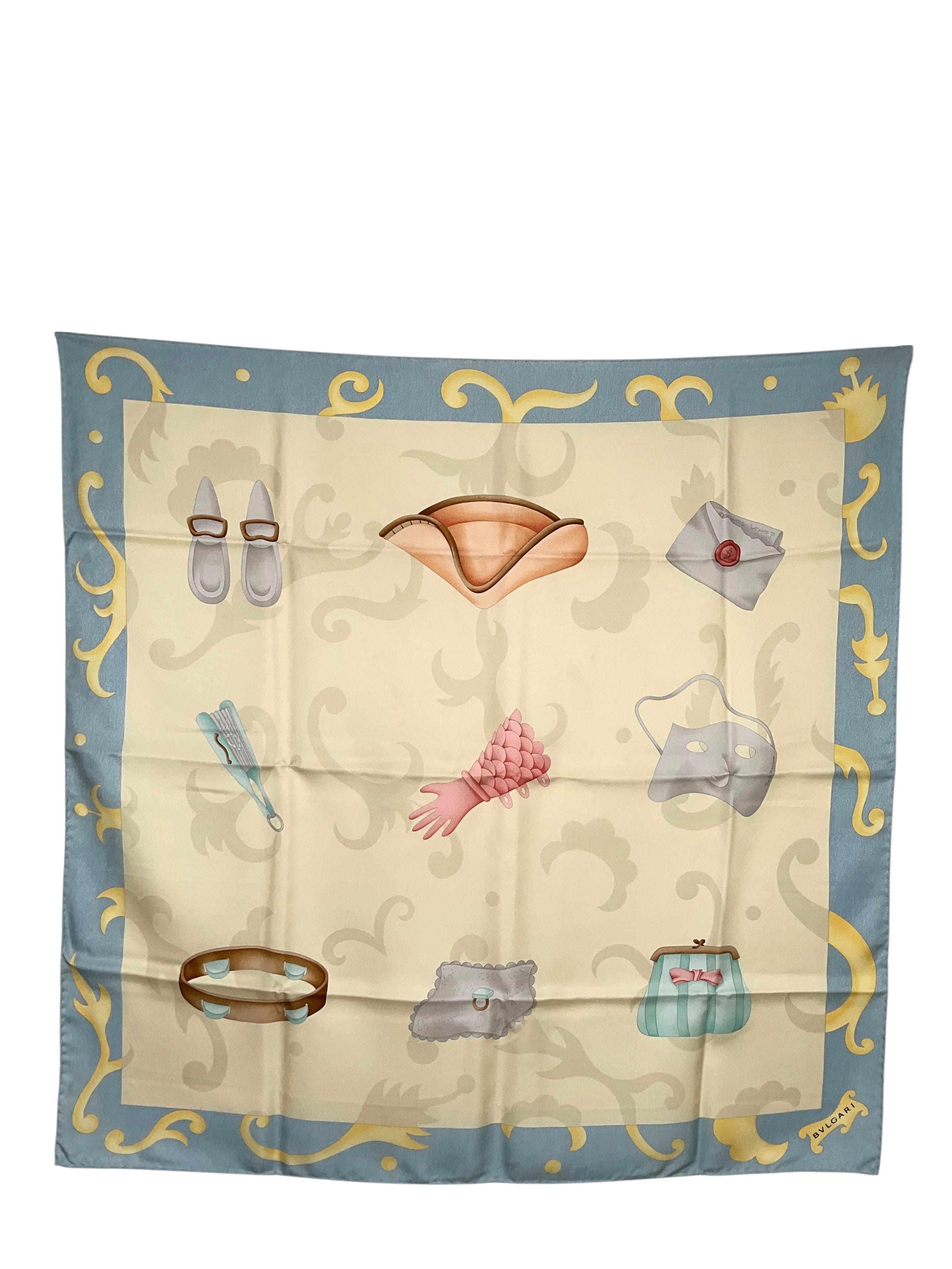 BVLGARI Silk Scarf 90 NEW