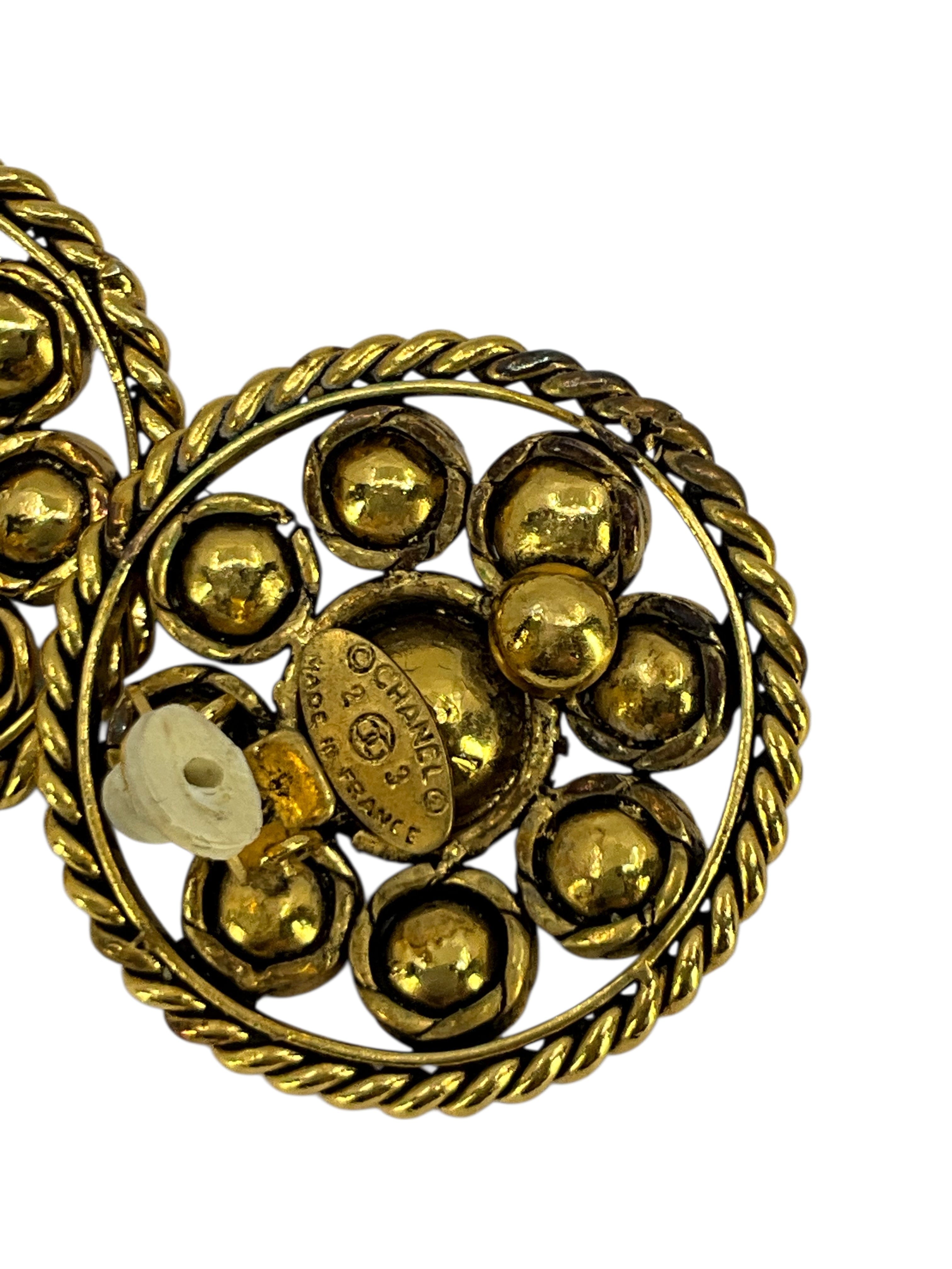 Chanel Vintage Gripoix Clip-On Earrings
