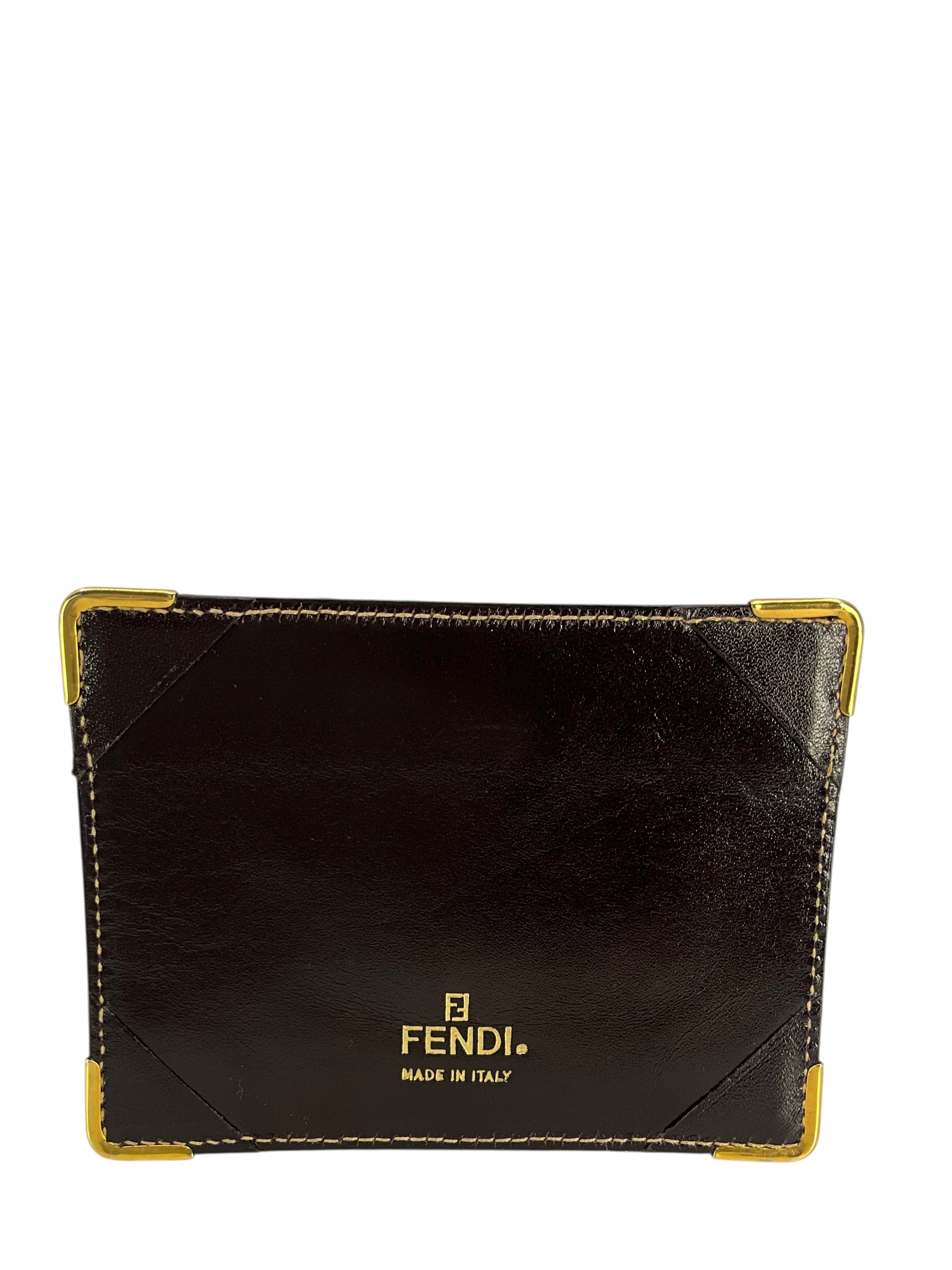 Fendi Vintage Zucca Canvas Card Holder Wallet