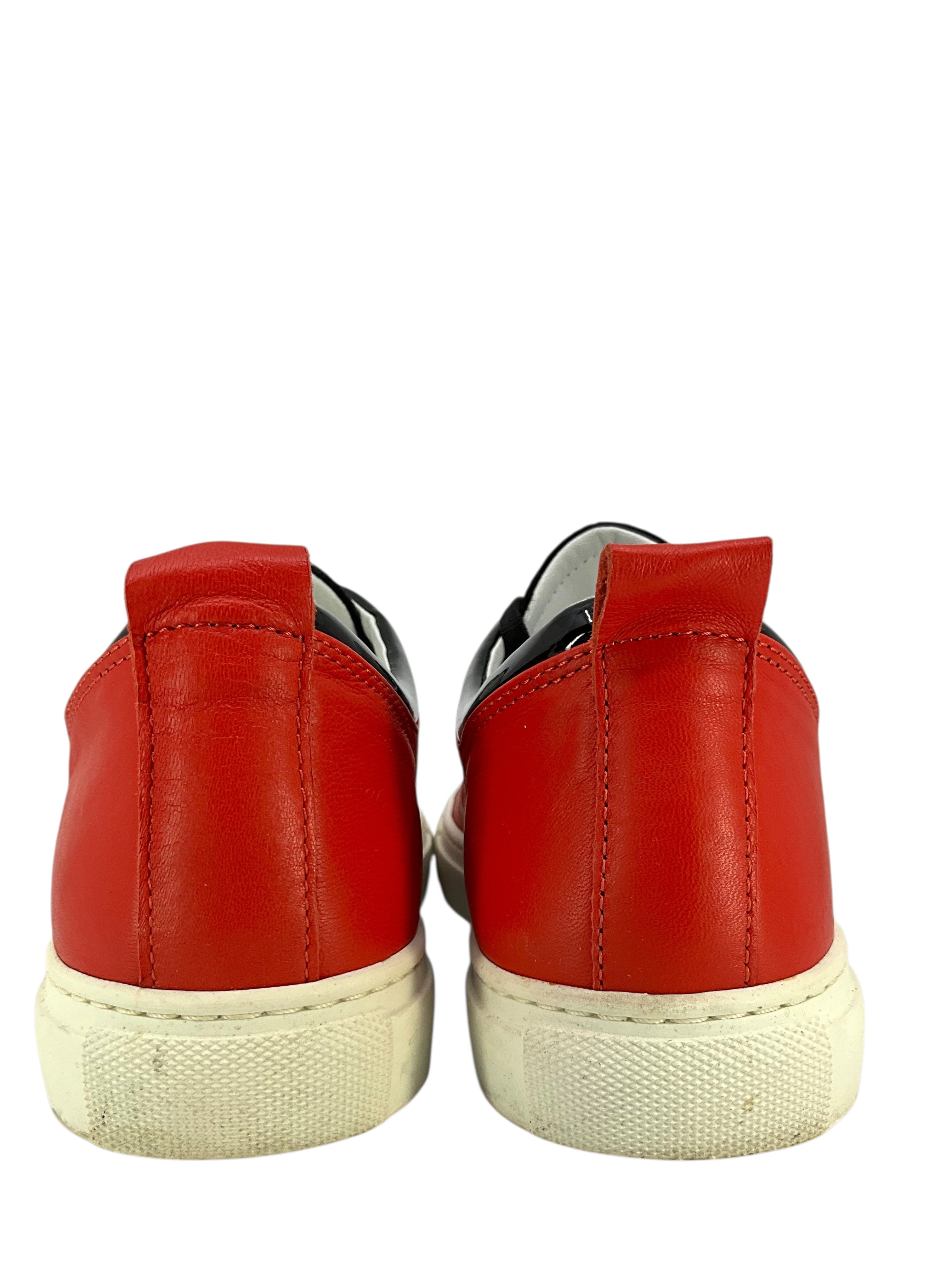 Lanvin Leather Suede Cap Toe Sneaker Size 8