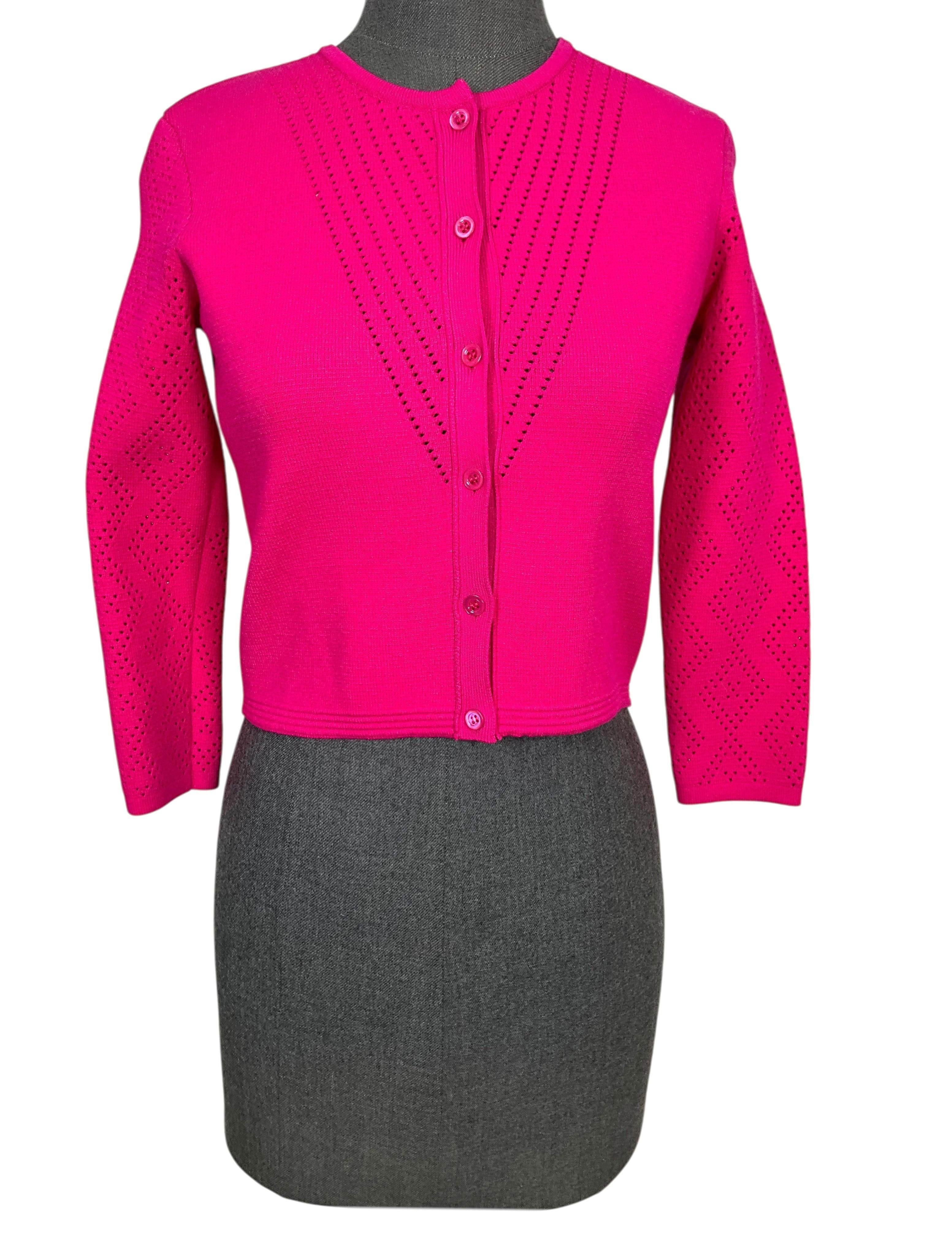 Carolina Herrera Pointelle Cardigan Size XS NEW