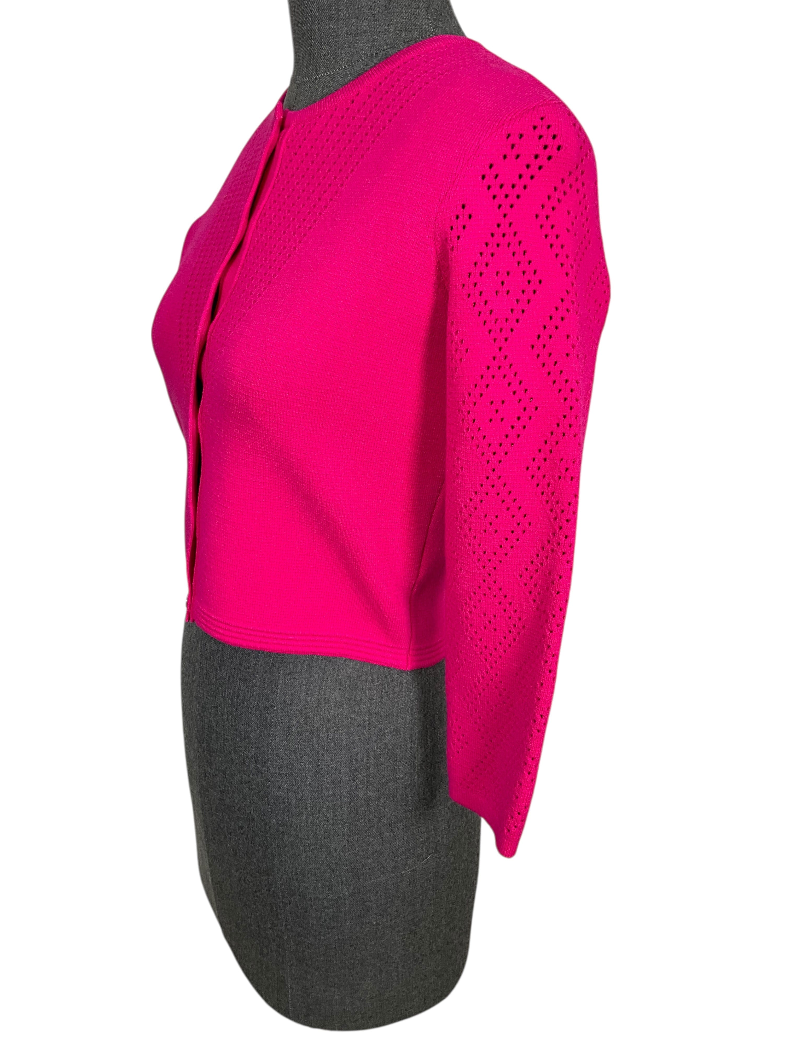 Carolina Herrera Pointelle Cardigan Size XS NEW