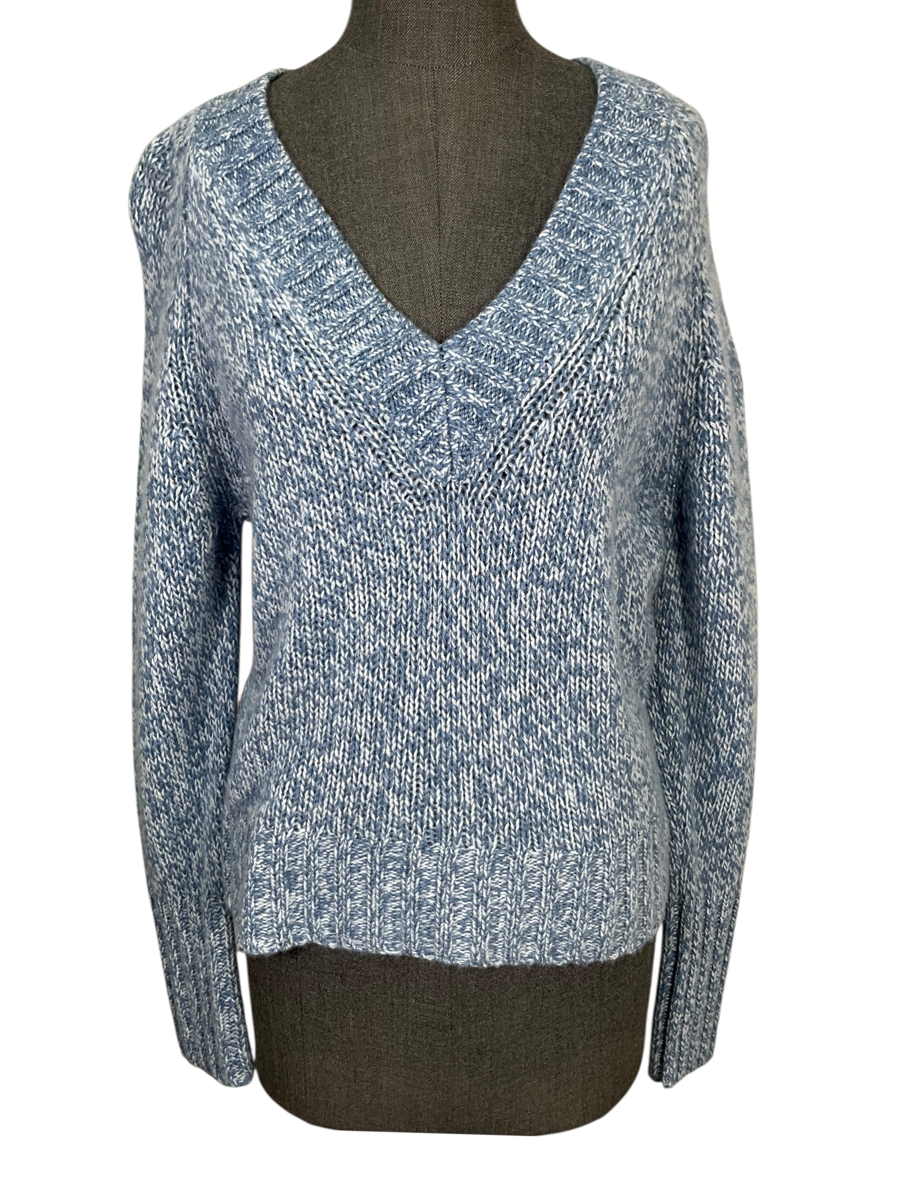 White & Warren Cashmere V Neck Sweater Size S NEW