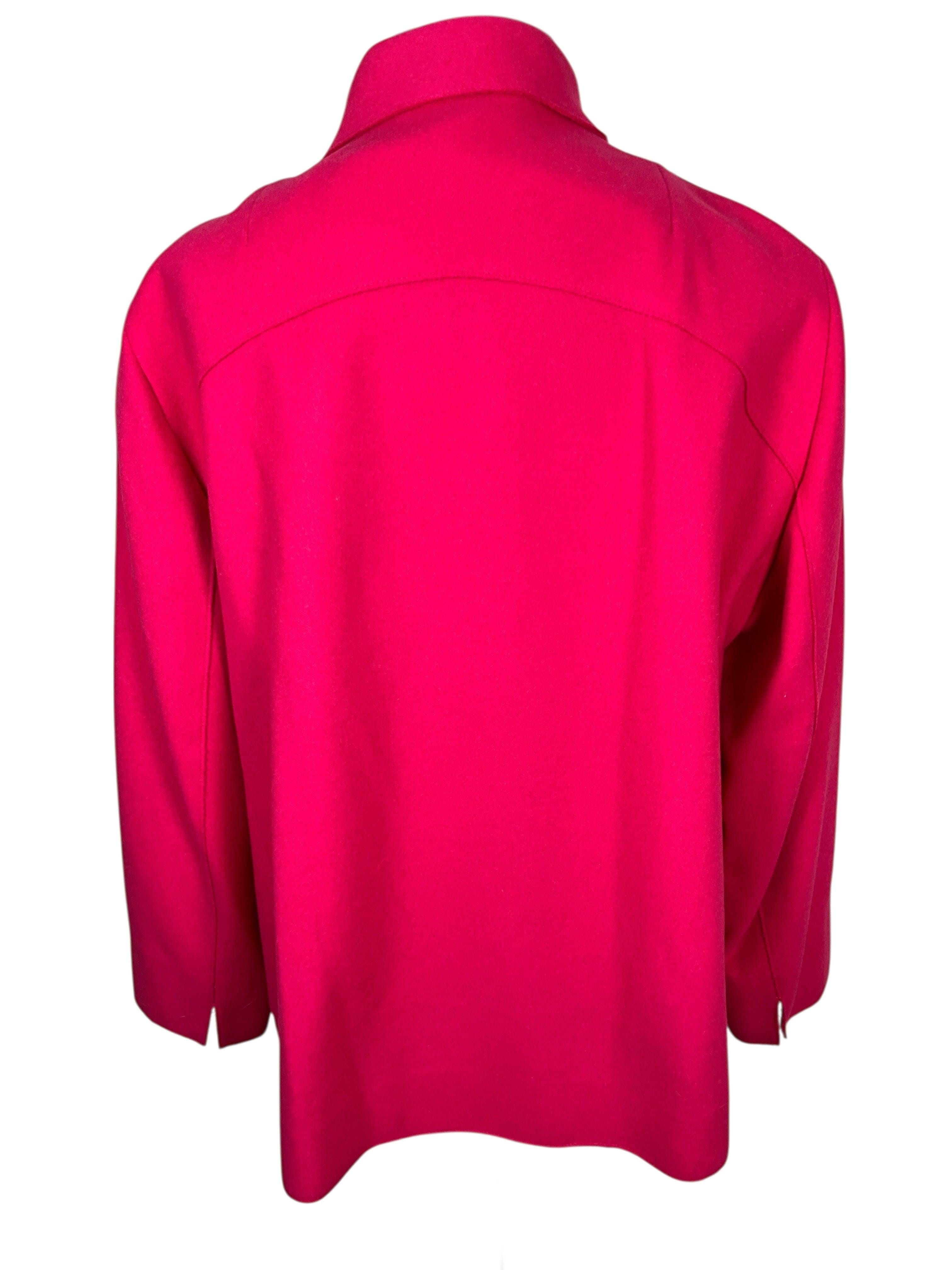 Akris Punto Wool Asymmetrical Zip Jacket Size XL