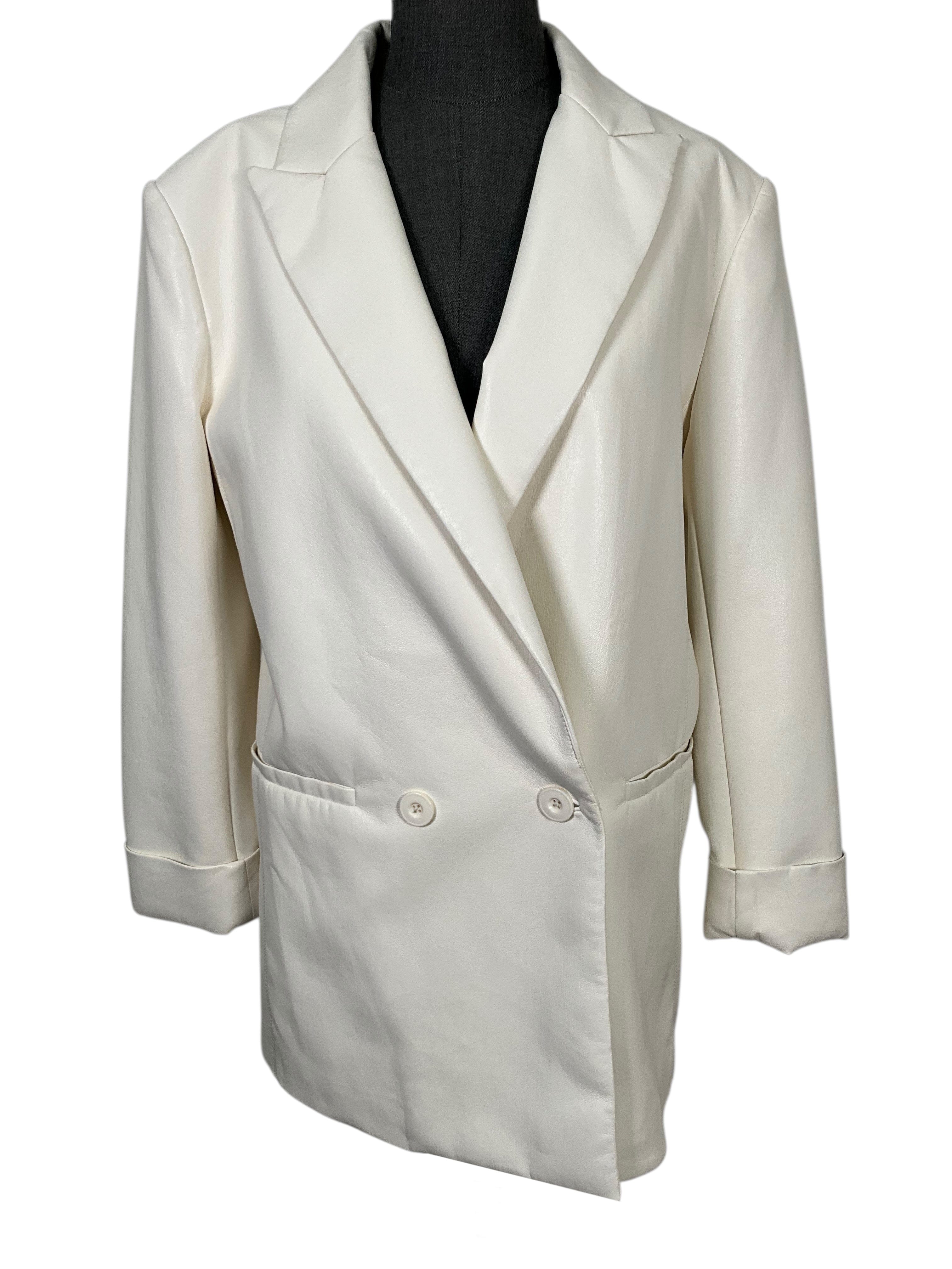 Alice + Olivia Vegan Leather Blazer Size M