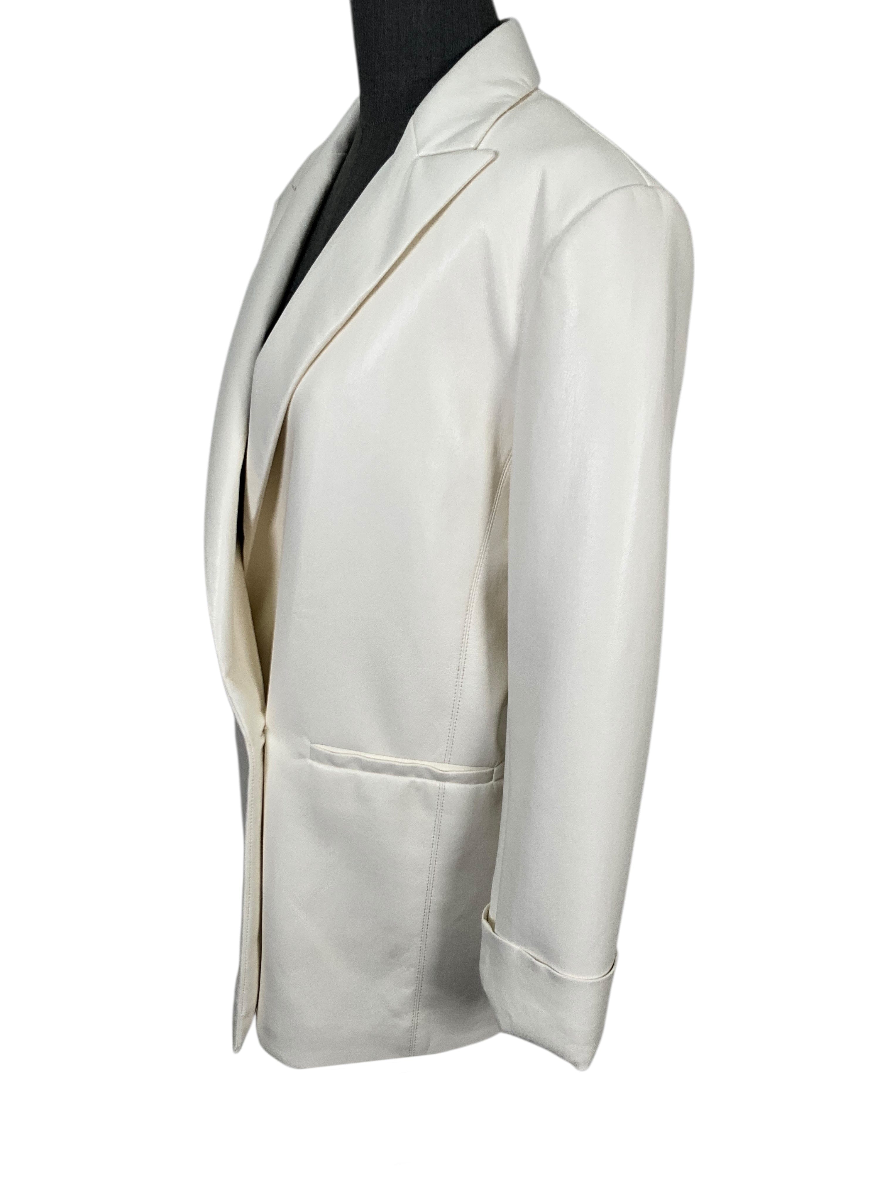 Alice + Olivia Vegan Leather Blazer Size M