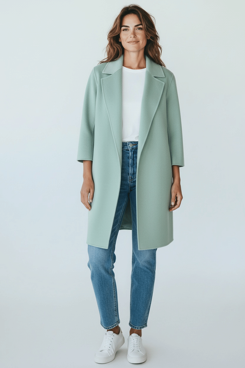 Theory Double Face Wool Cashmere Open Front Clairene Jacket Size L