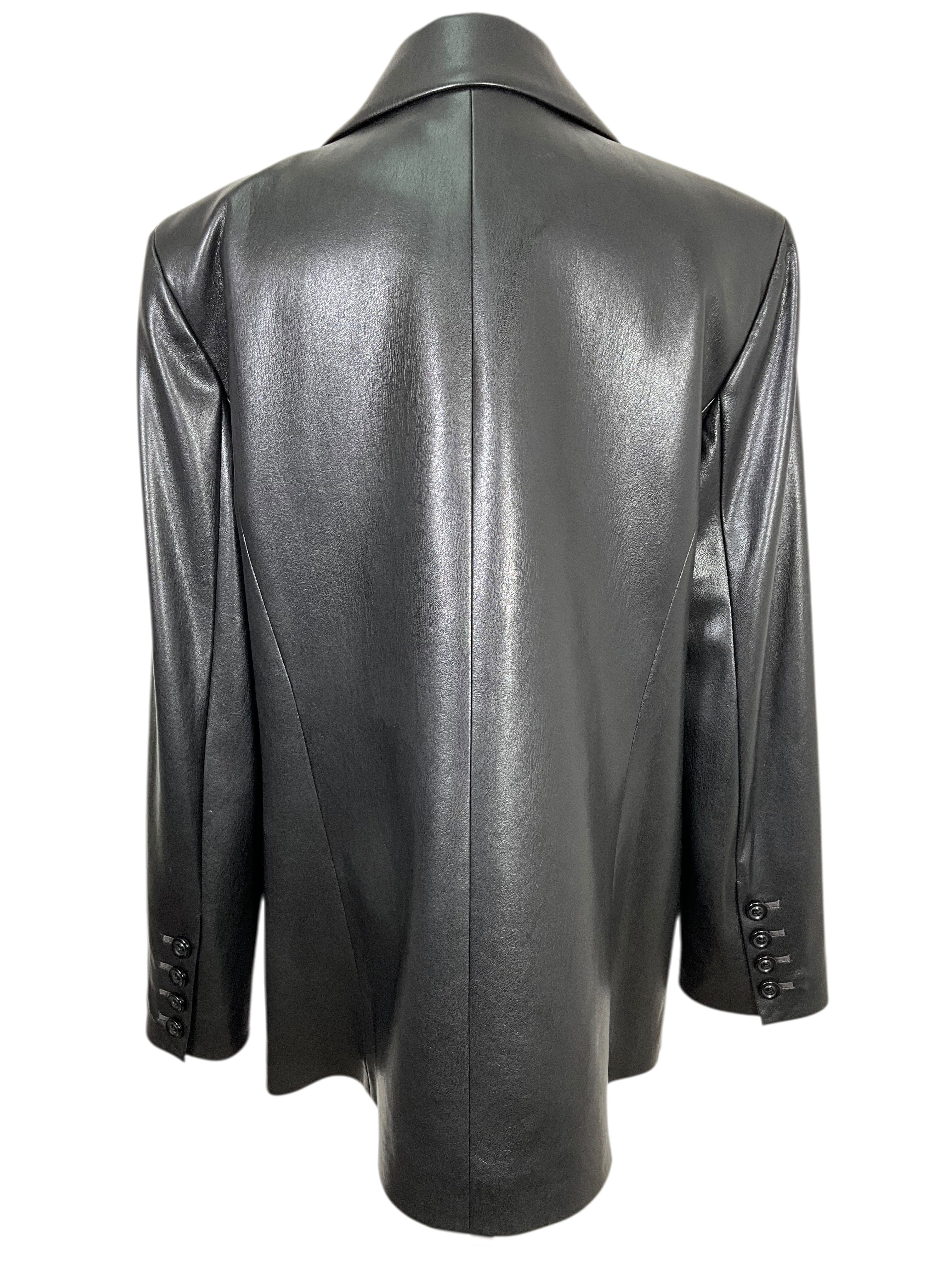 Alice + Olivia Vegan Leather Blazer Size XL