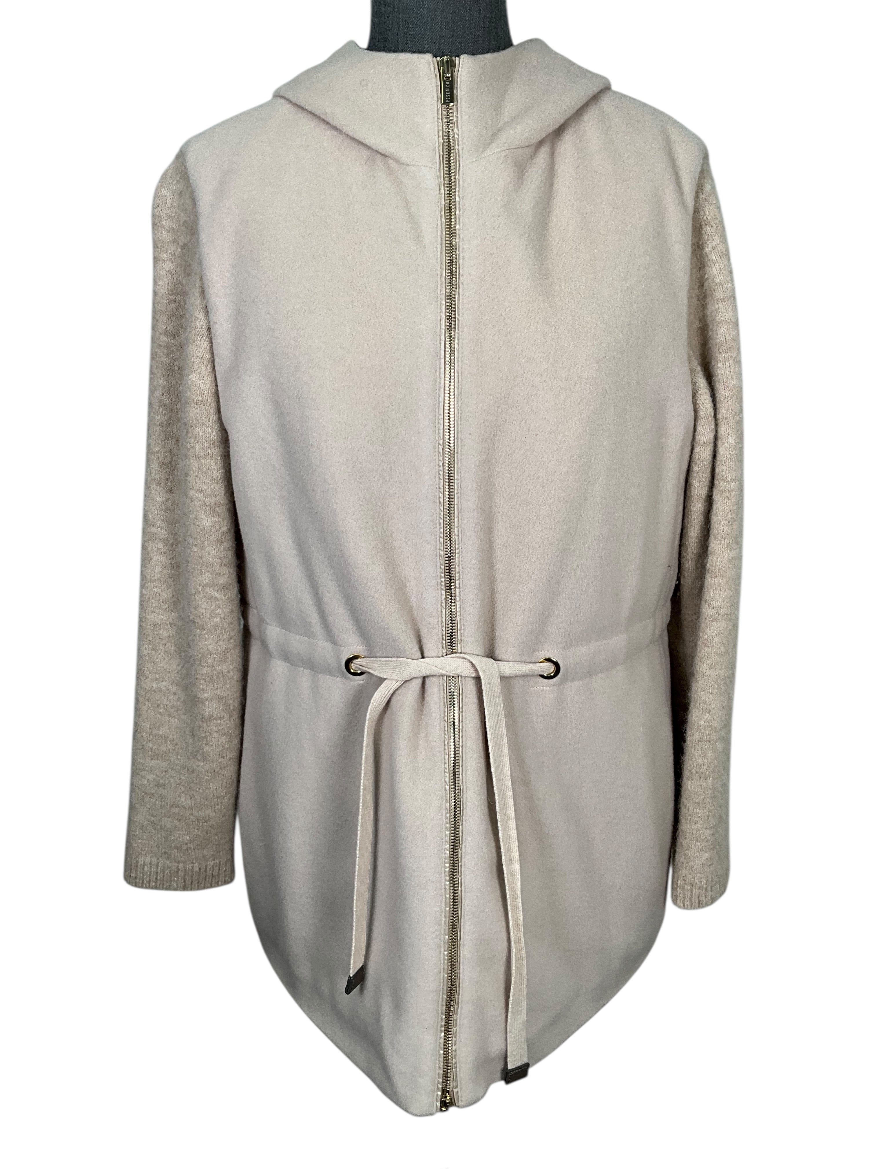 Peserico Wool Blend Hooded Jacket Size M
