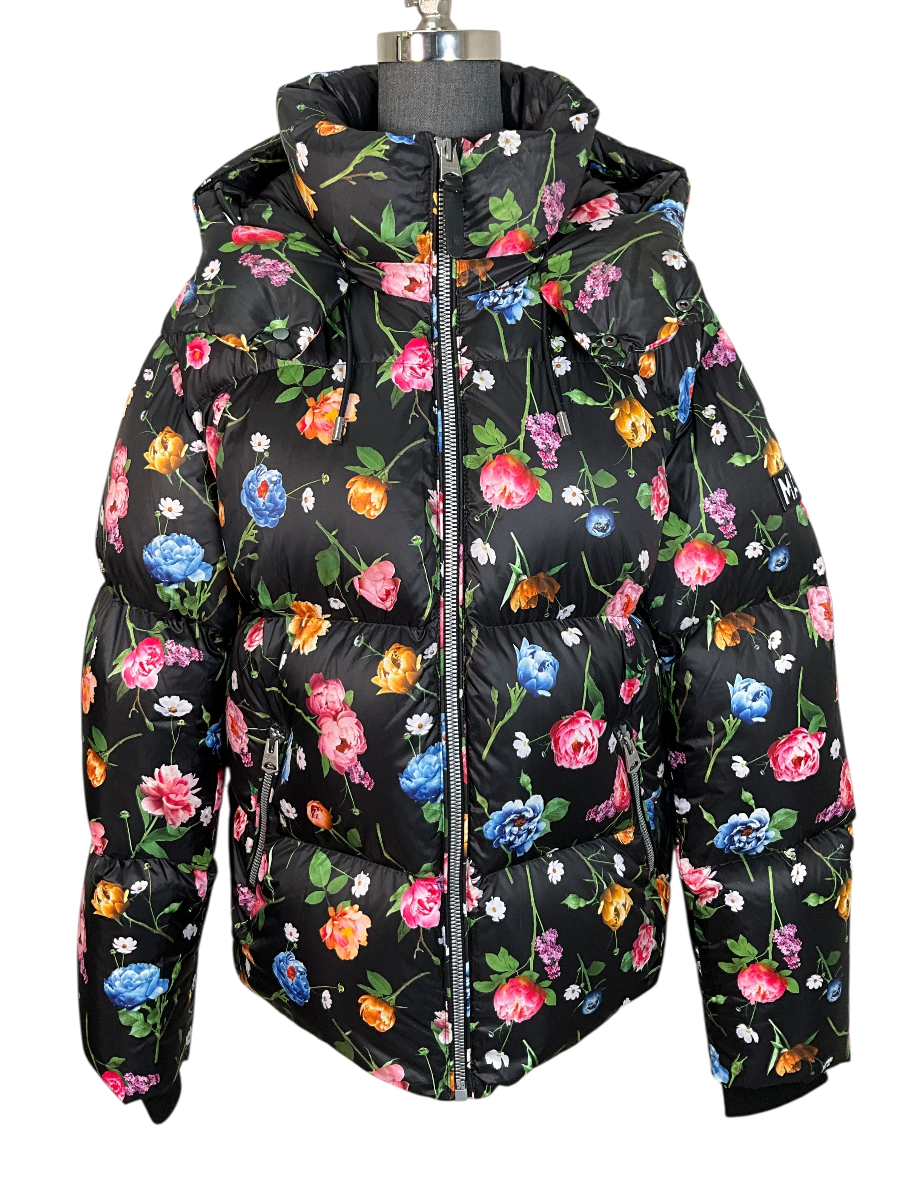 Mackage Kent Floral Down Puffer Jacket Size L NEW