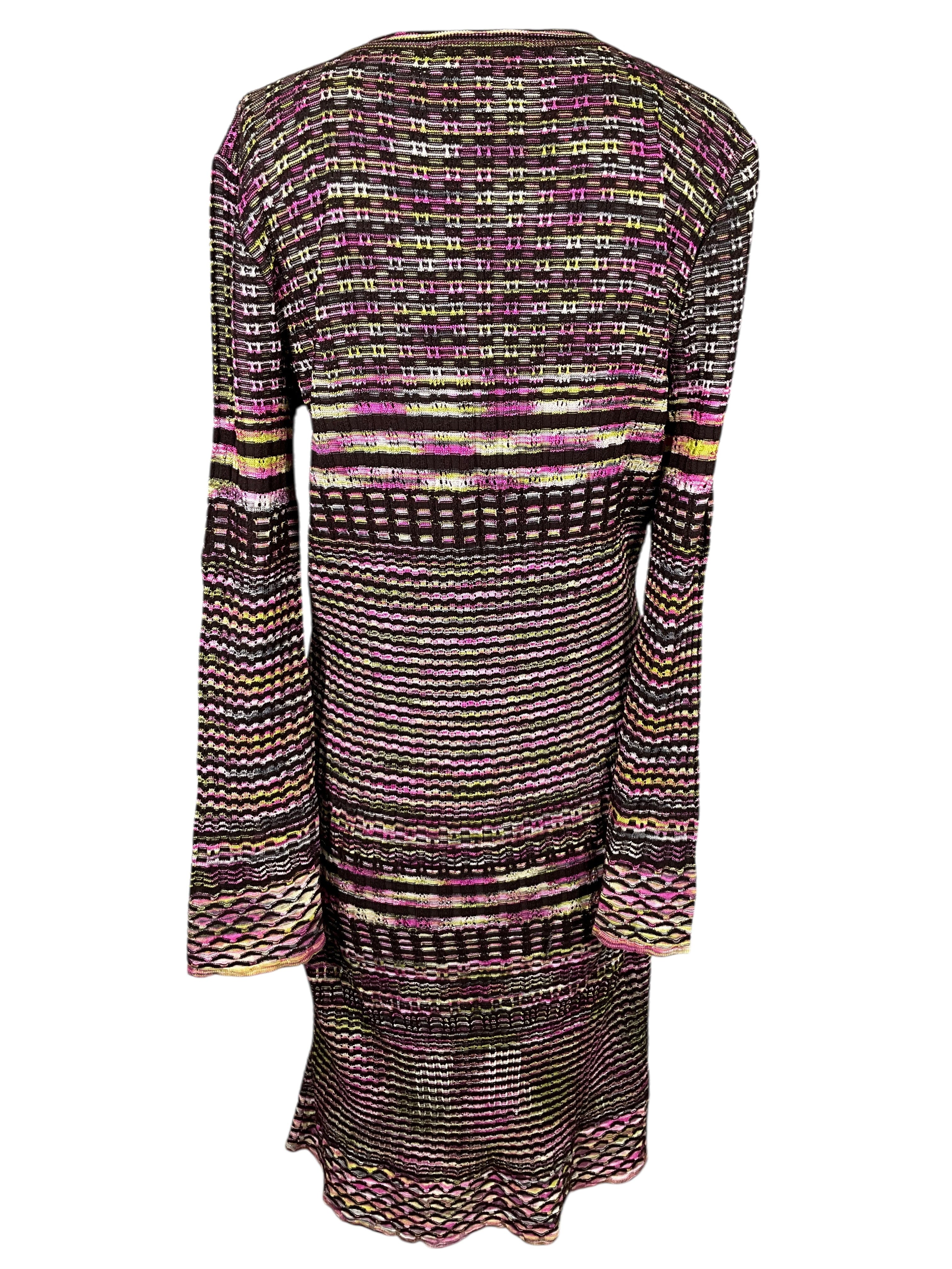 Missoni Striped Knit Long Sleeve Dress Size L