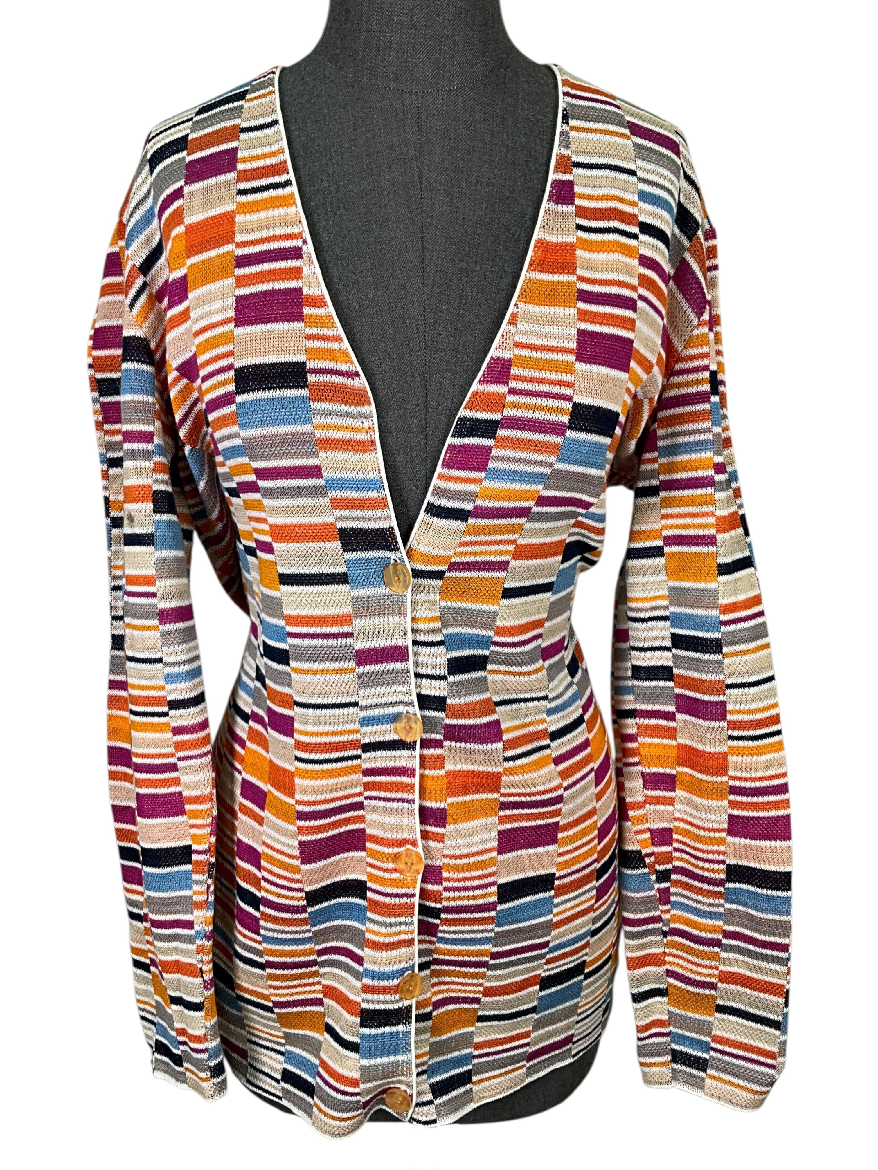 Missoni Sport Knit Cotton Long Cardigan Size XL